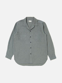 Navy Brushed Flannel Work Shirt