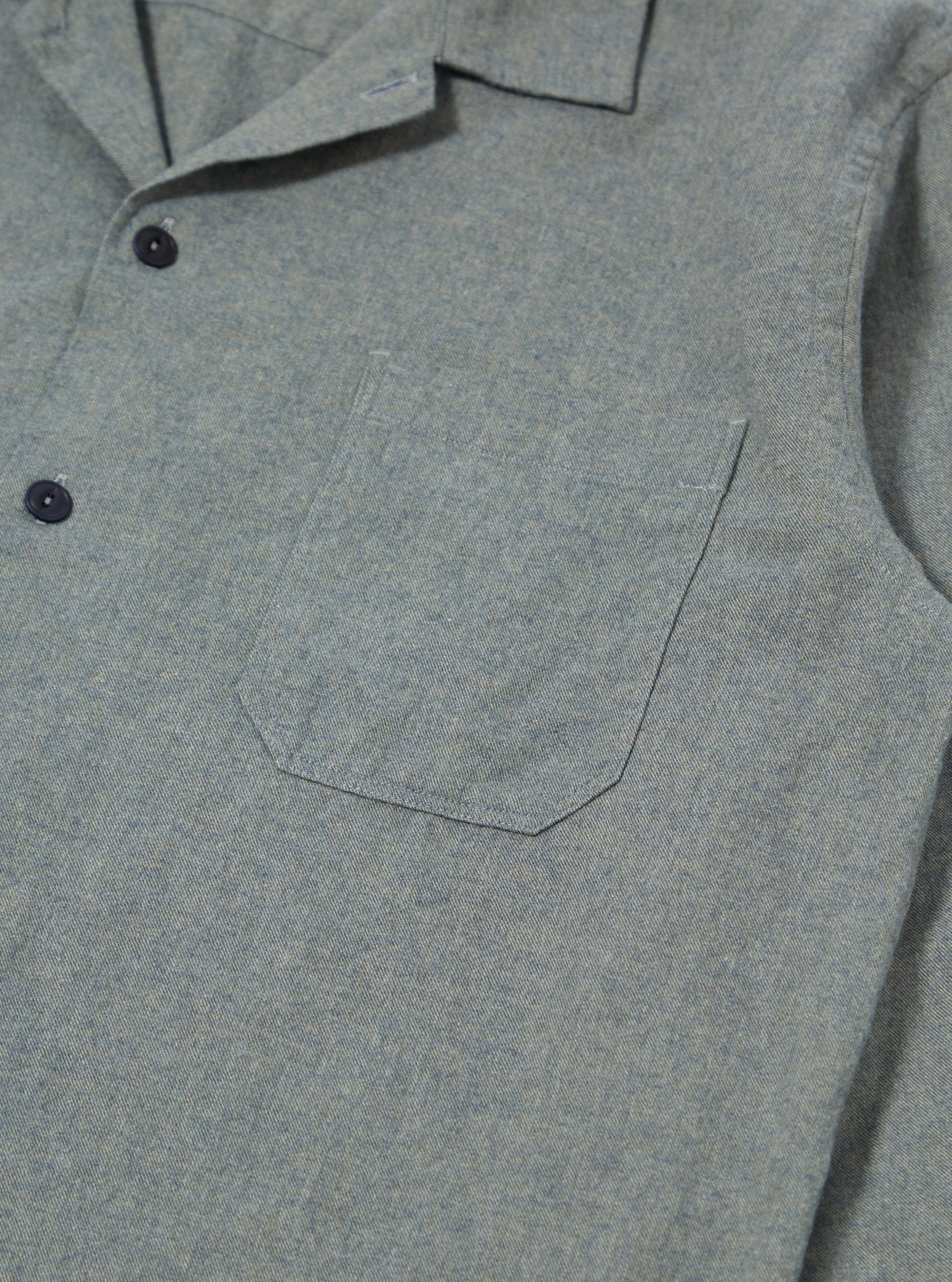 Navy Brushed Flannel Work Shirt