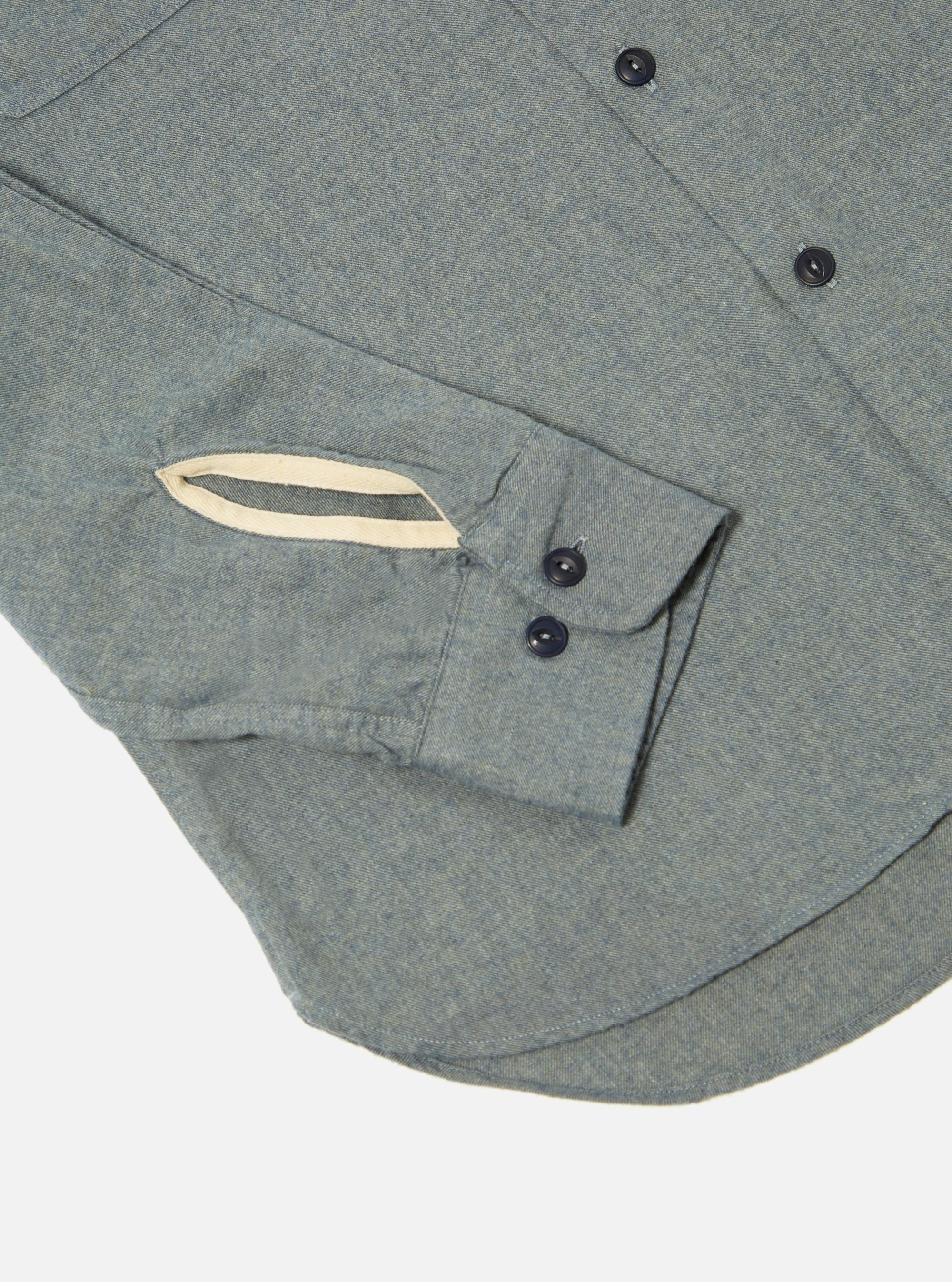 Navy Brushed Flannel Work Shirt