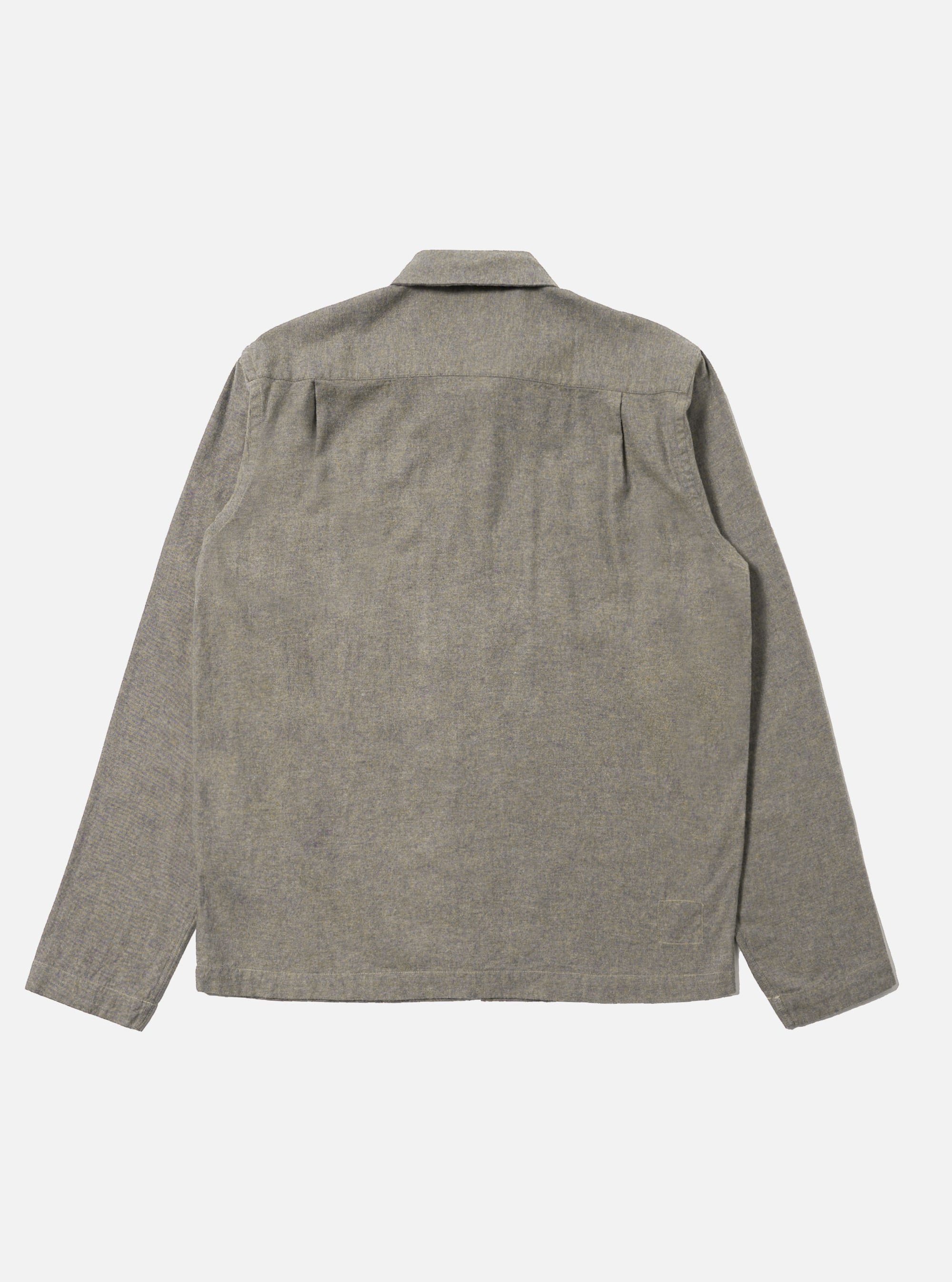 Brown Brushed Flannel Zip Shirt