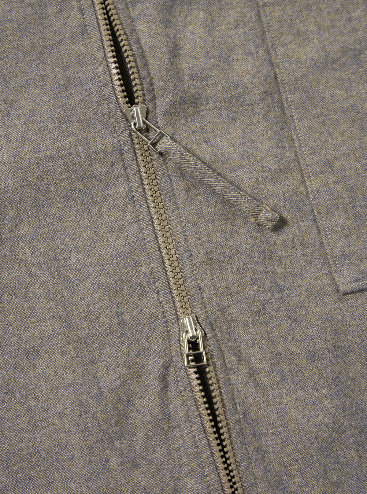 Brown Brushed Flannel Zip Shirt