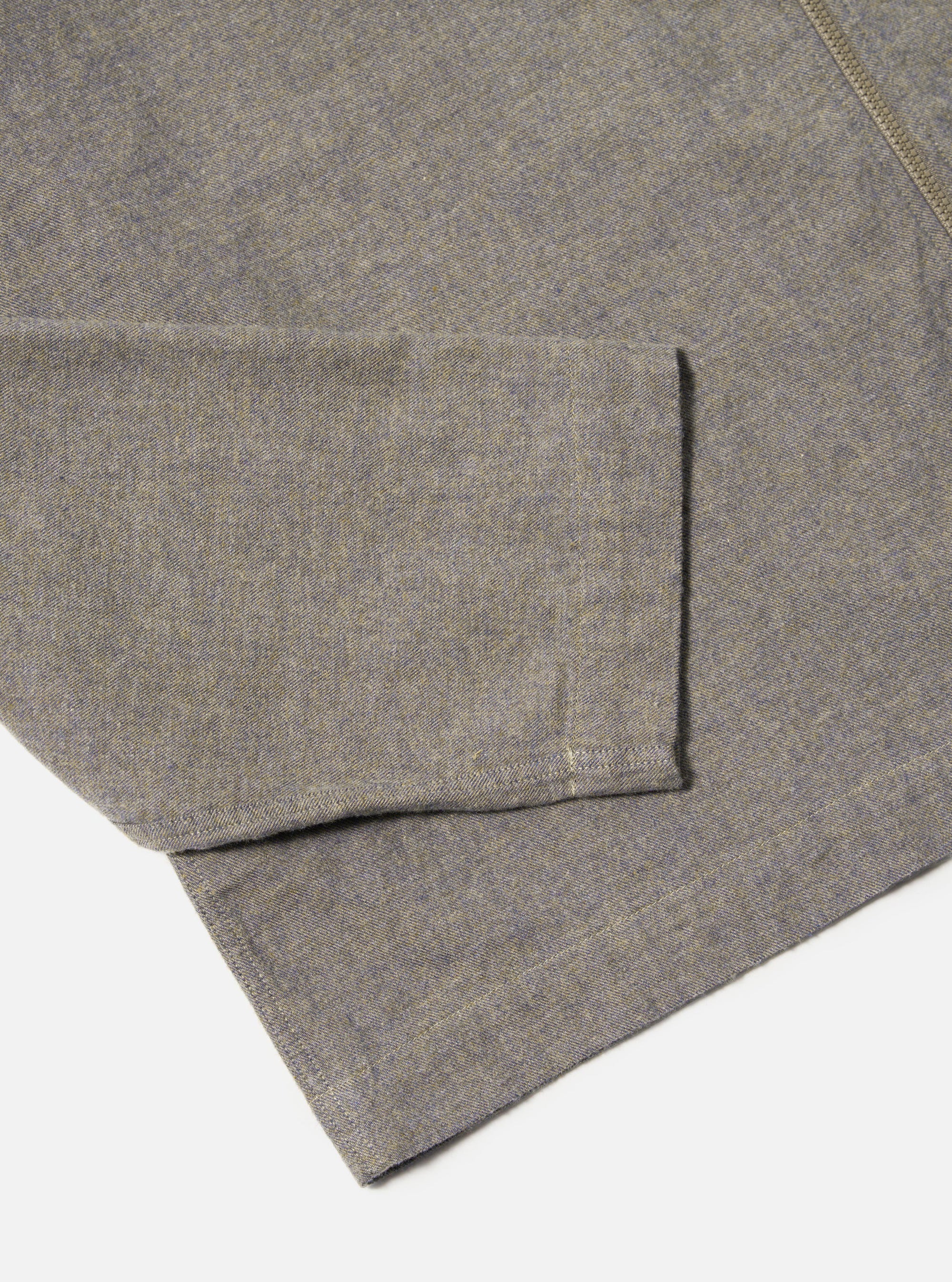 Brown Brushed Flannel Zip Shirt