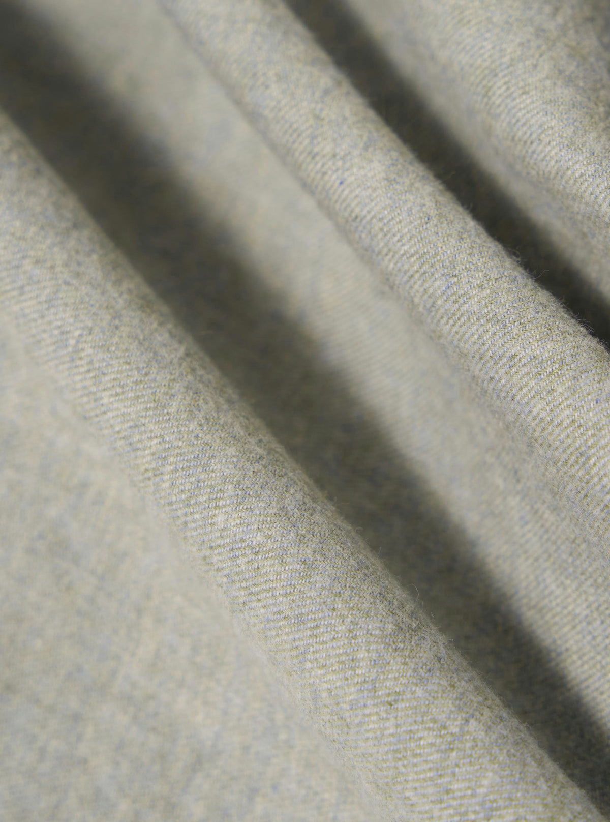 Grey Brushed Flannel Zip Shirt