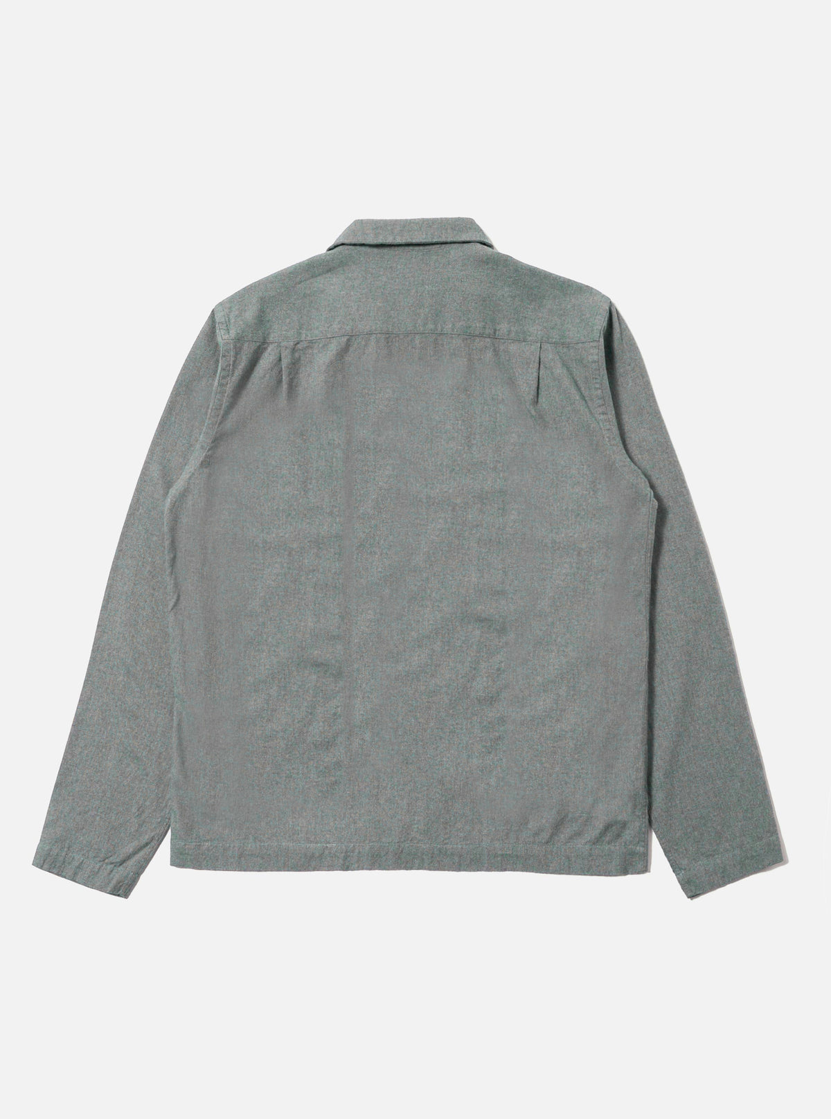 Navy Brushed Flannel Zip Shirt