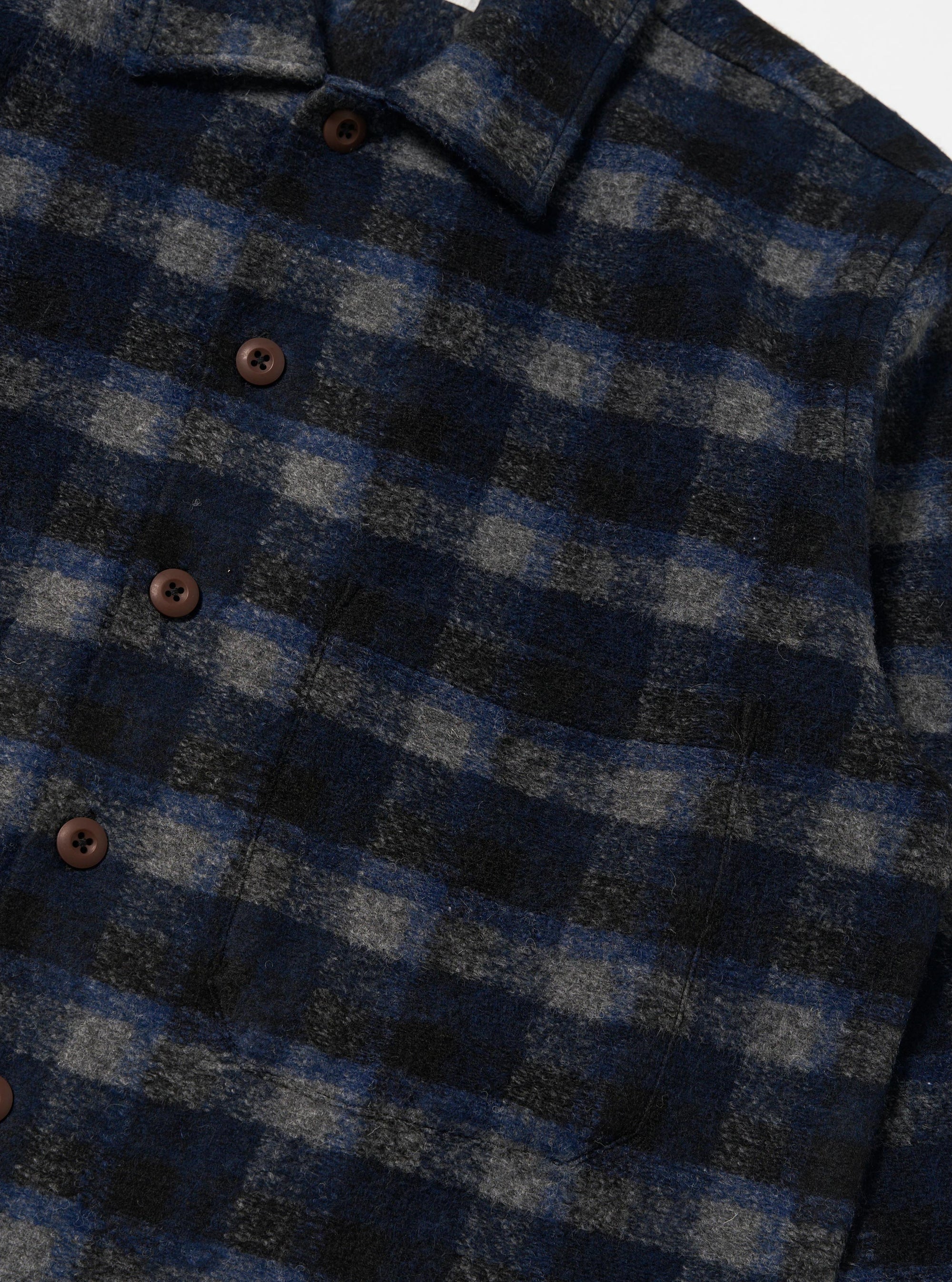Navy/Black Chandler Plaid Fatigue Shirt