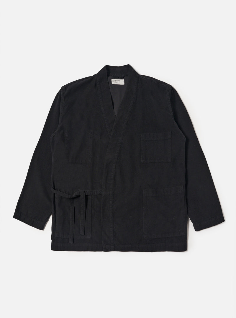 Black Fine Cord Kyoto Work Jacket