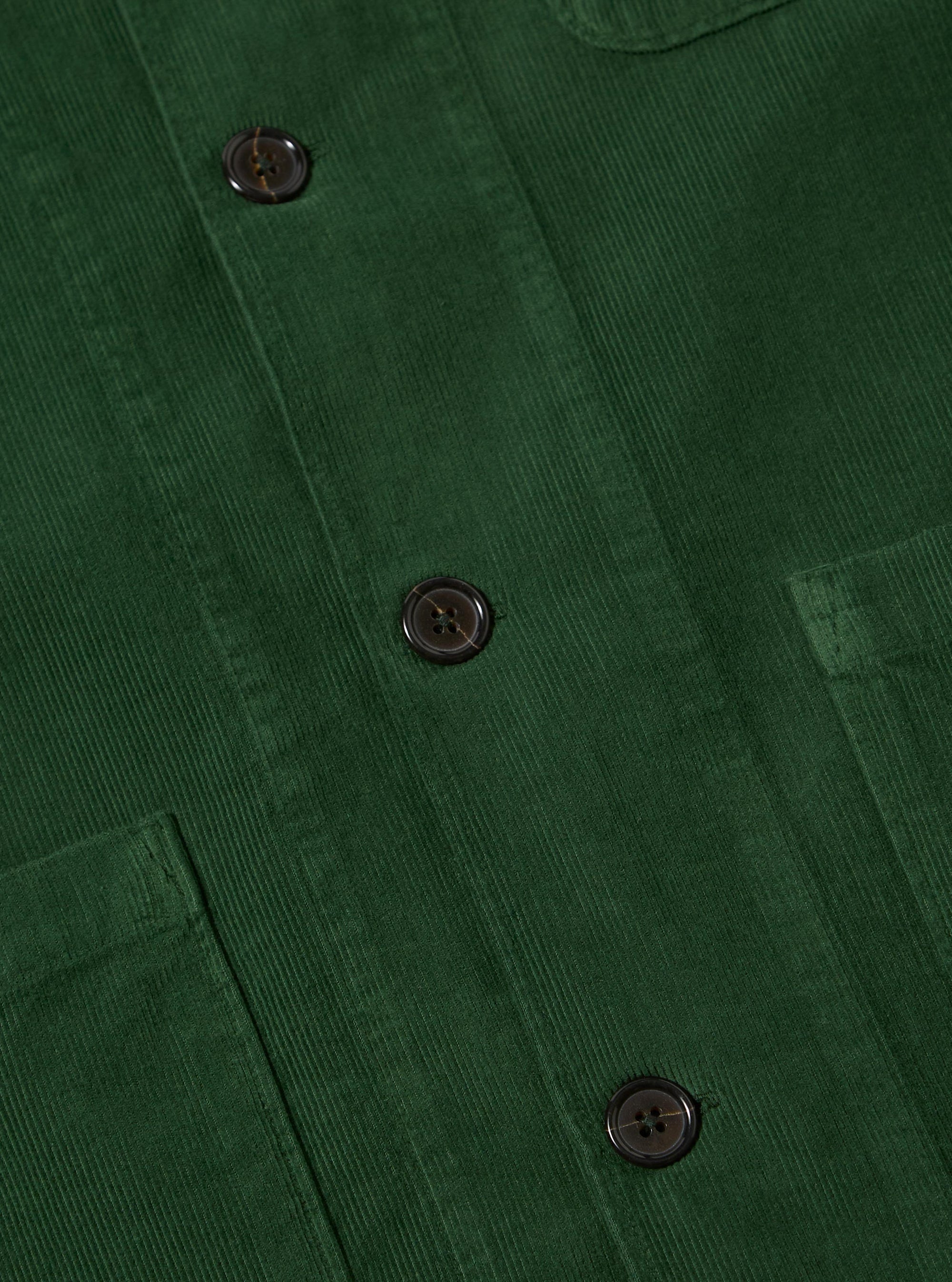 Green Fine Cord Bakers Overshirt