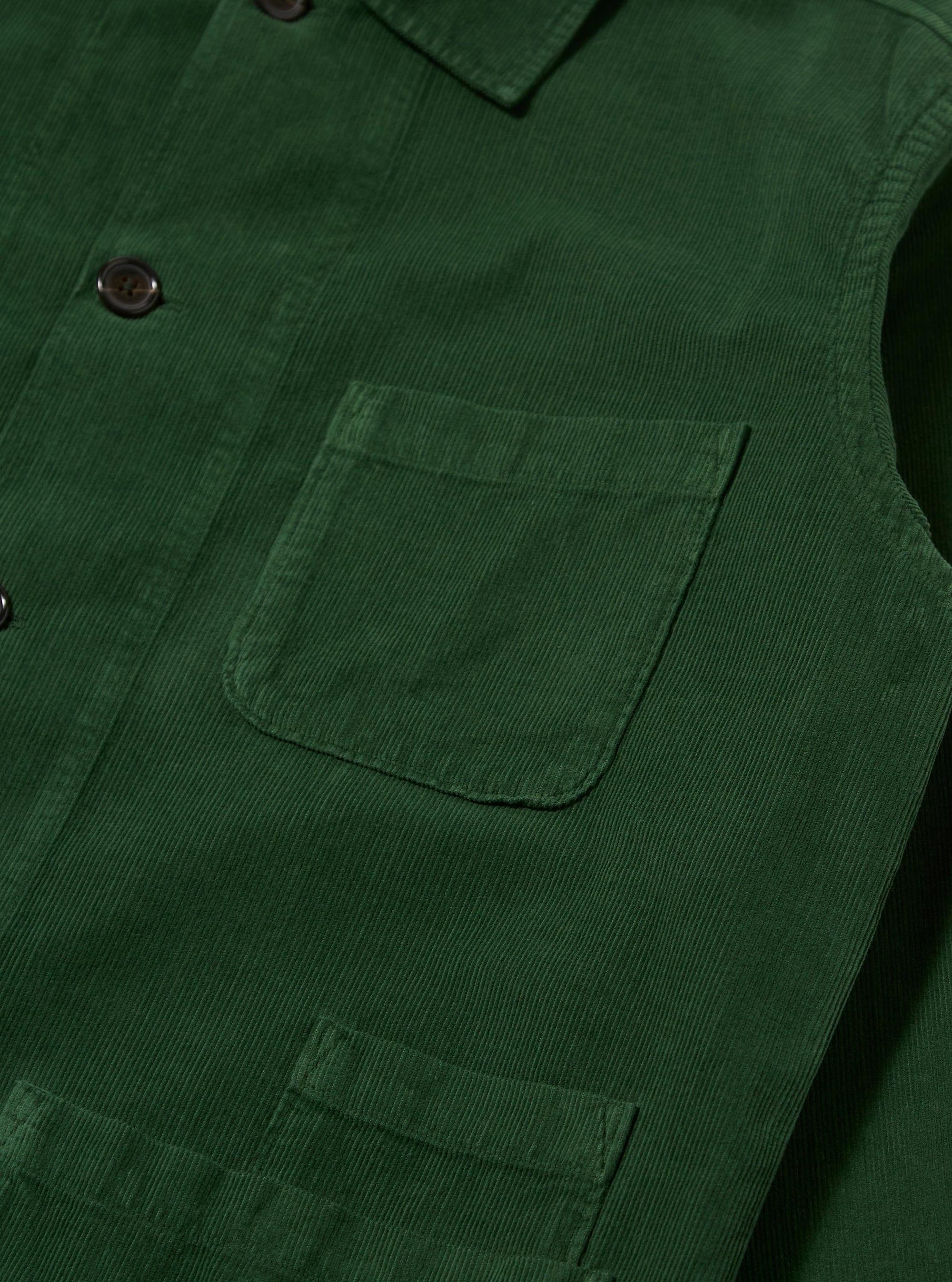 Green Fine Cord Bakers Overshirt