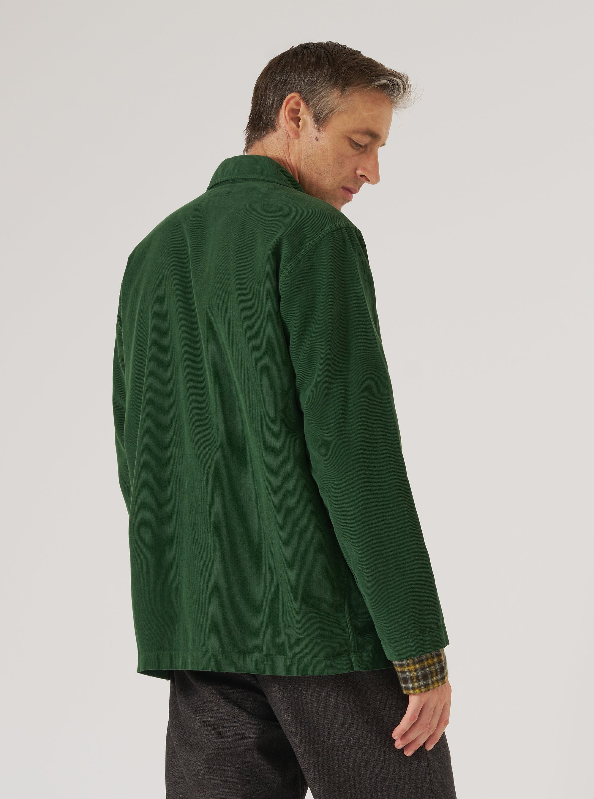 Green Fine Cord Bakers Overshirt