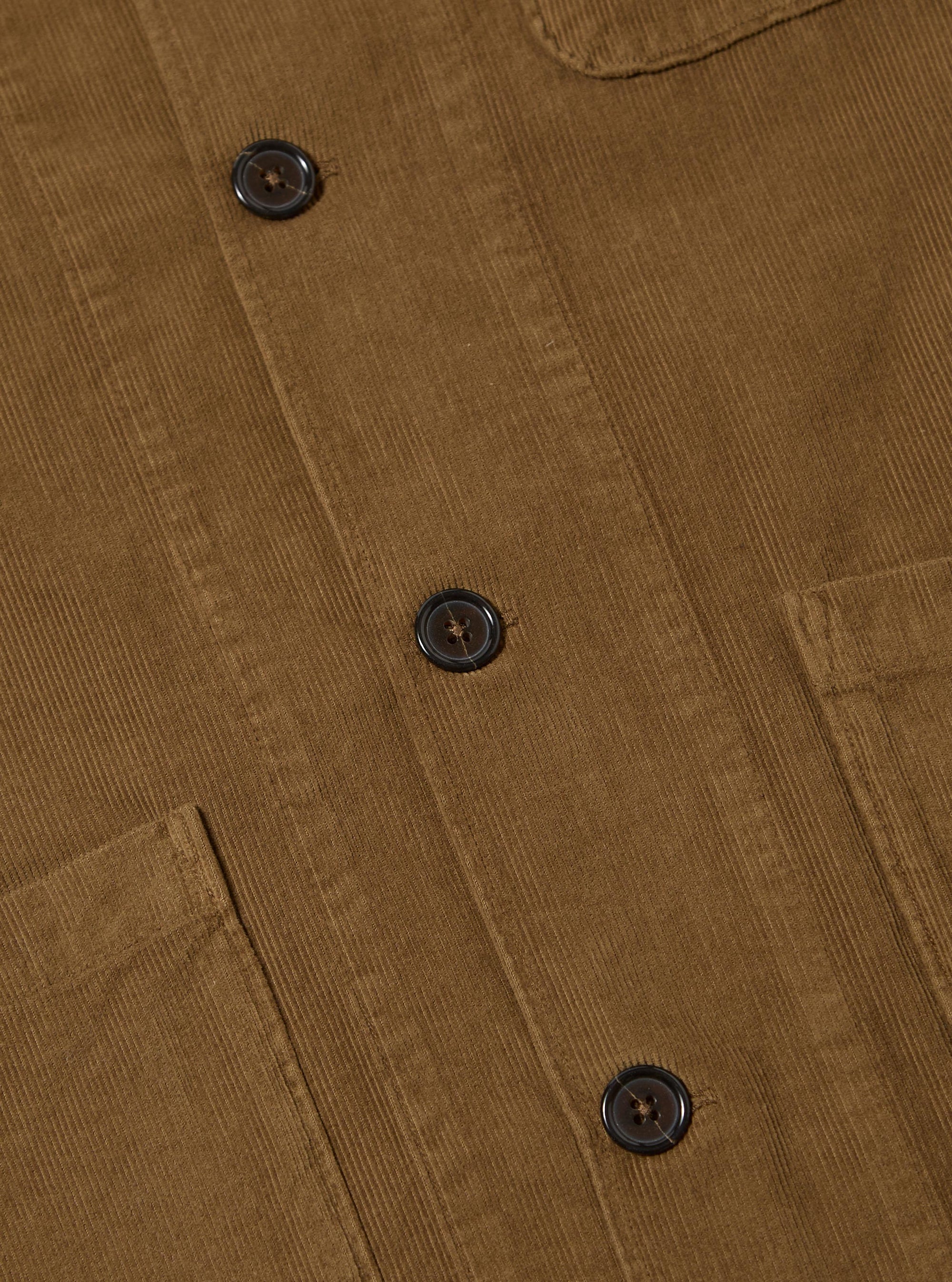 Khaki Fine Cord Bakers Overshirt