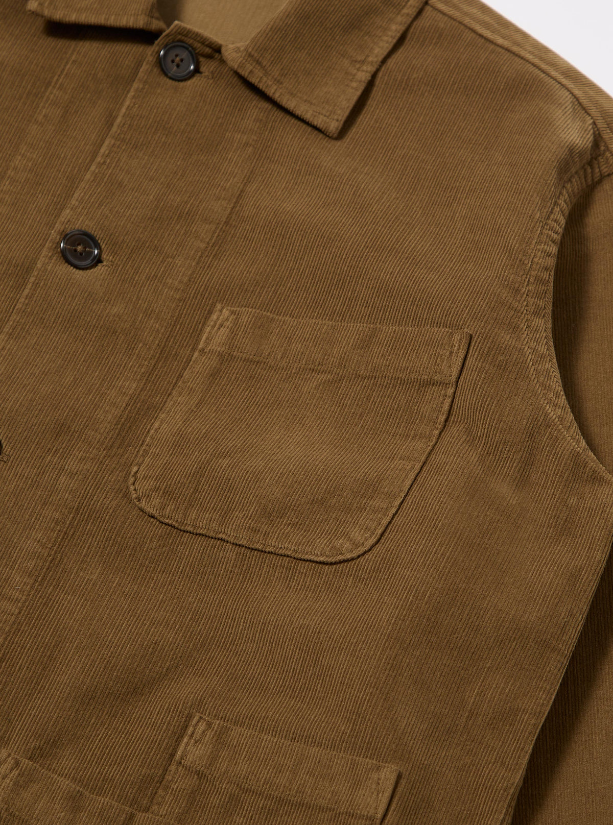 Khaki Fine Cord Bakers Overshirt