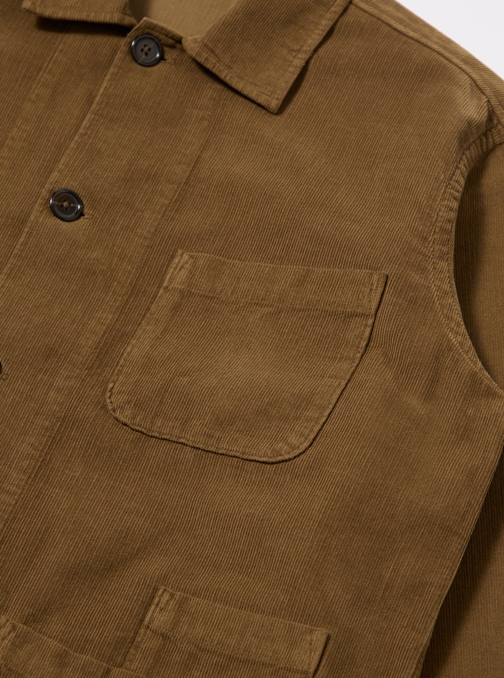 Khaki Fine Cord Bakers Overshirt