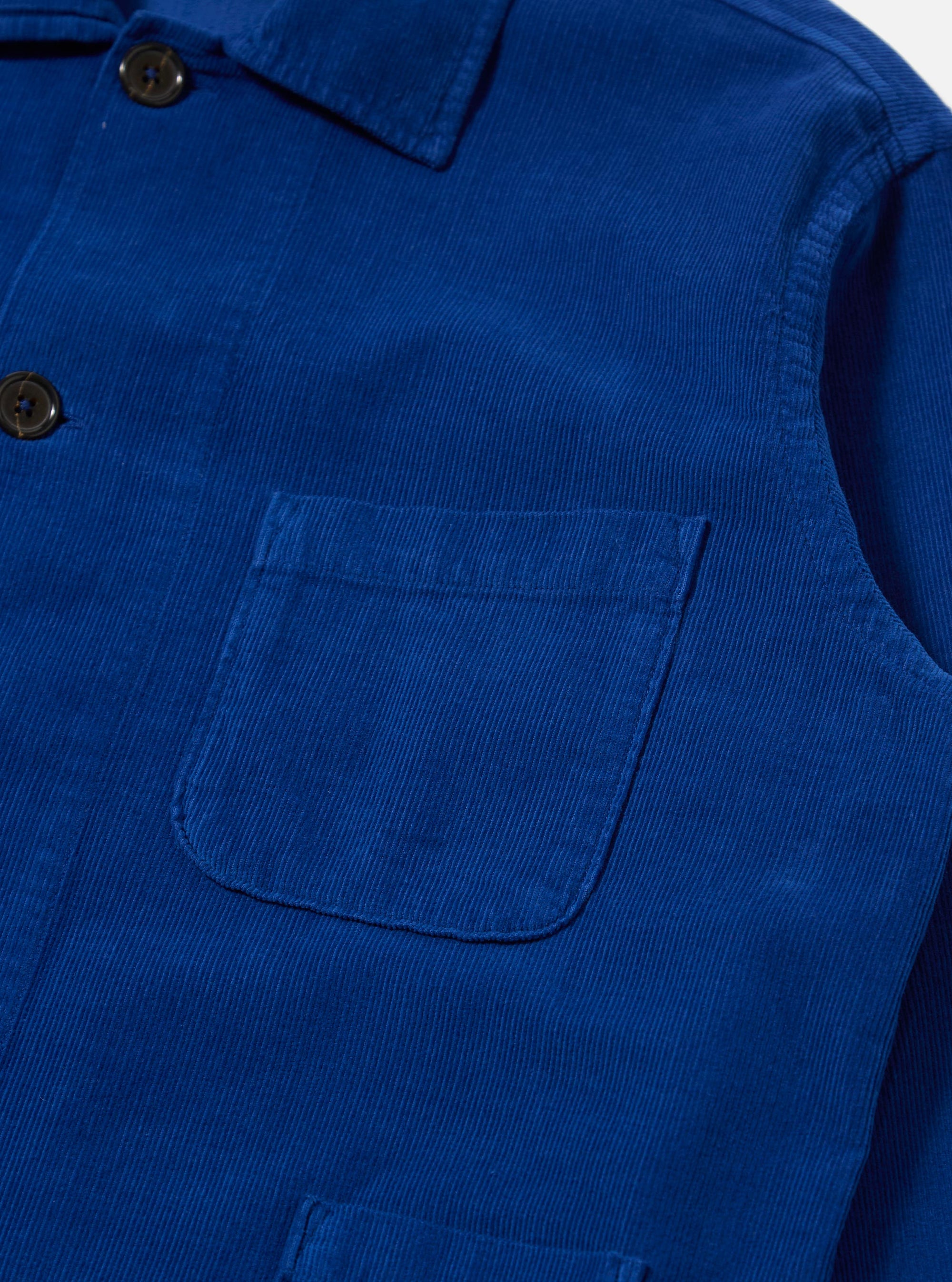 Work Blue Fine Cord Bakers Overshirt