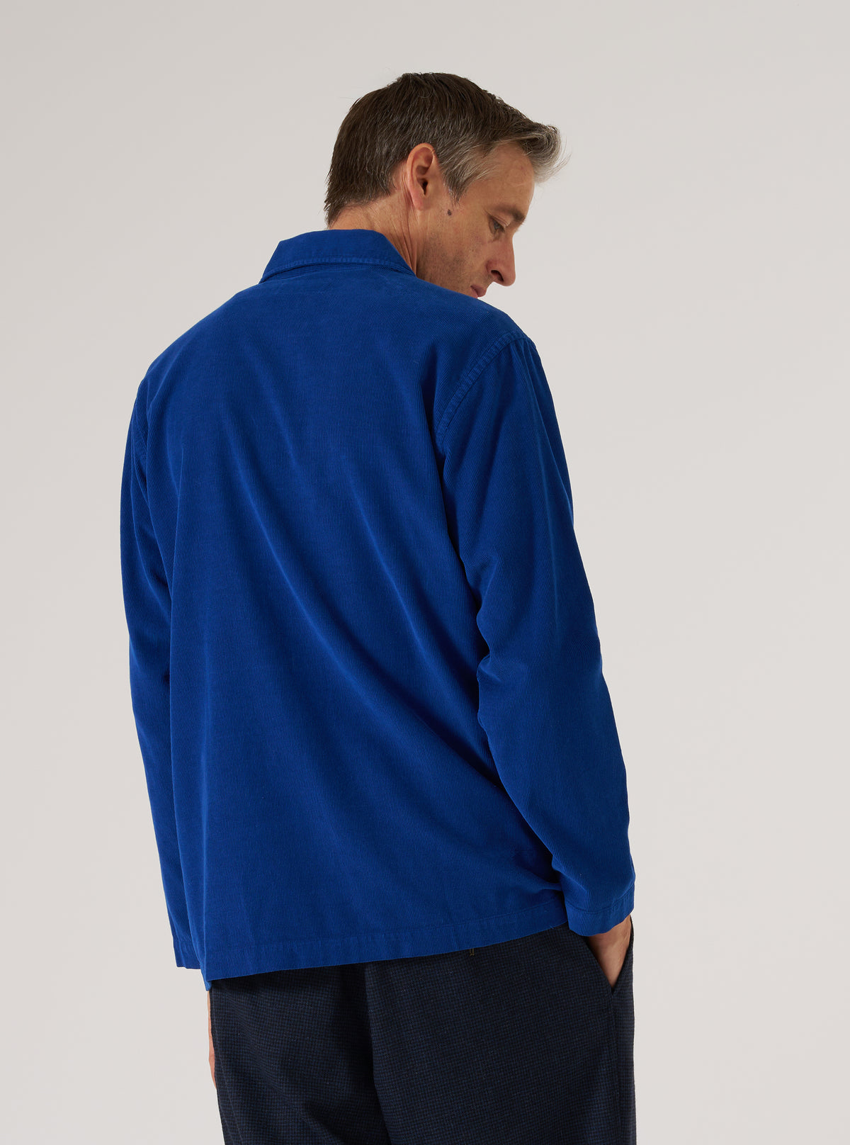 Work Blue Fine Cord Bakers Overshirt