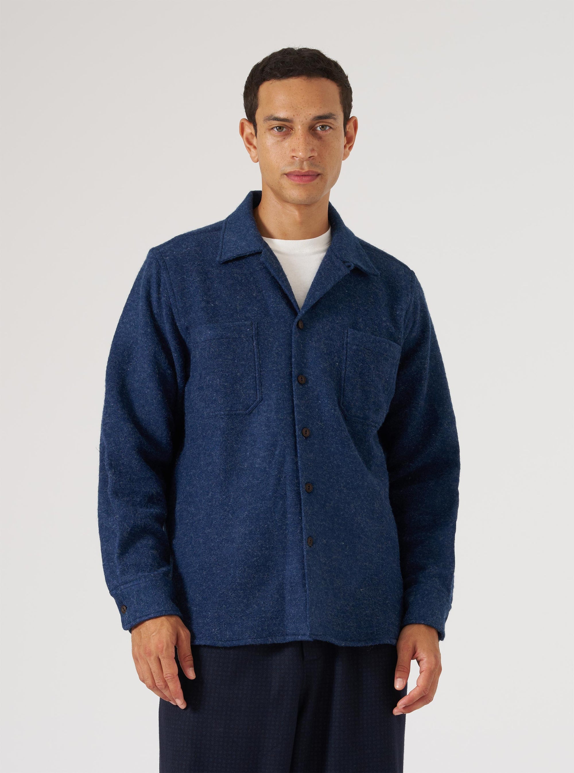 Navy Dam Marl Work Shirt