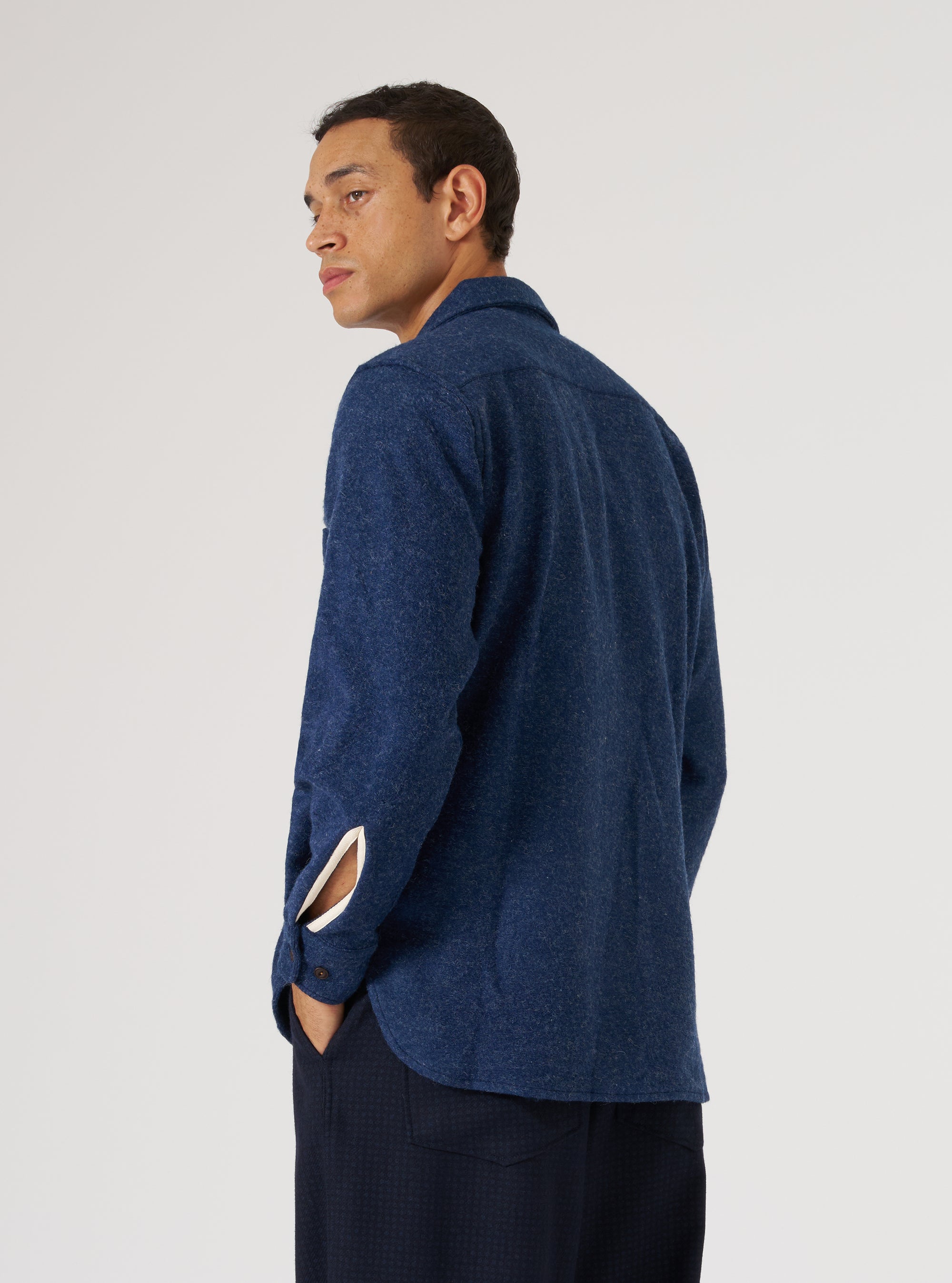 Navy Dam Marl Work Shirt
