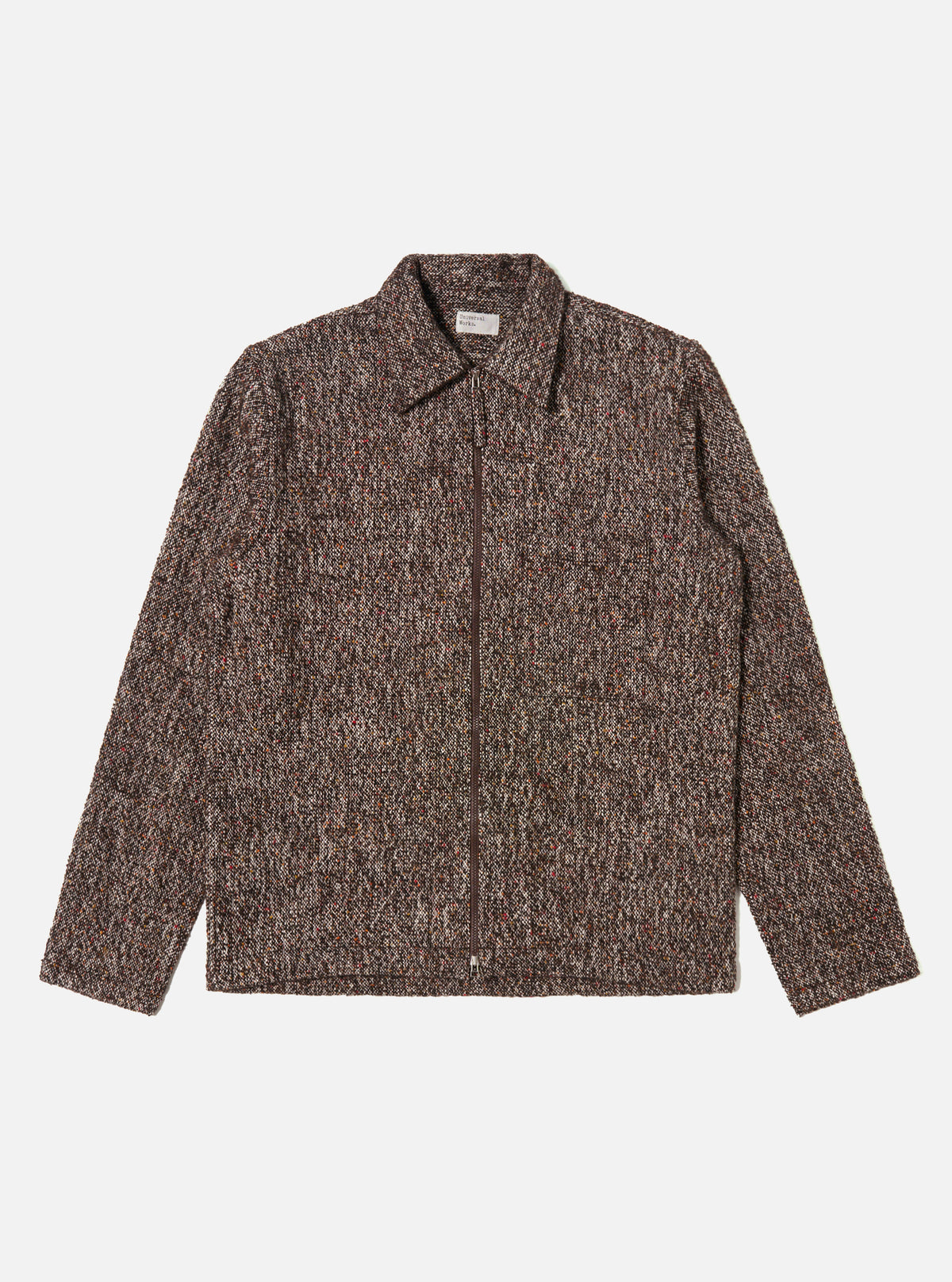 Brown Sedona Tweed Zip Shirt