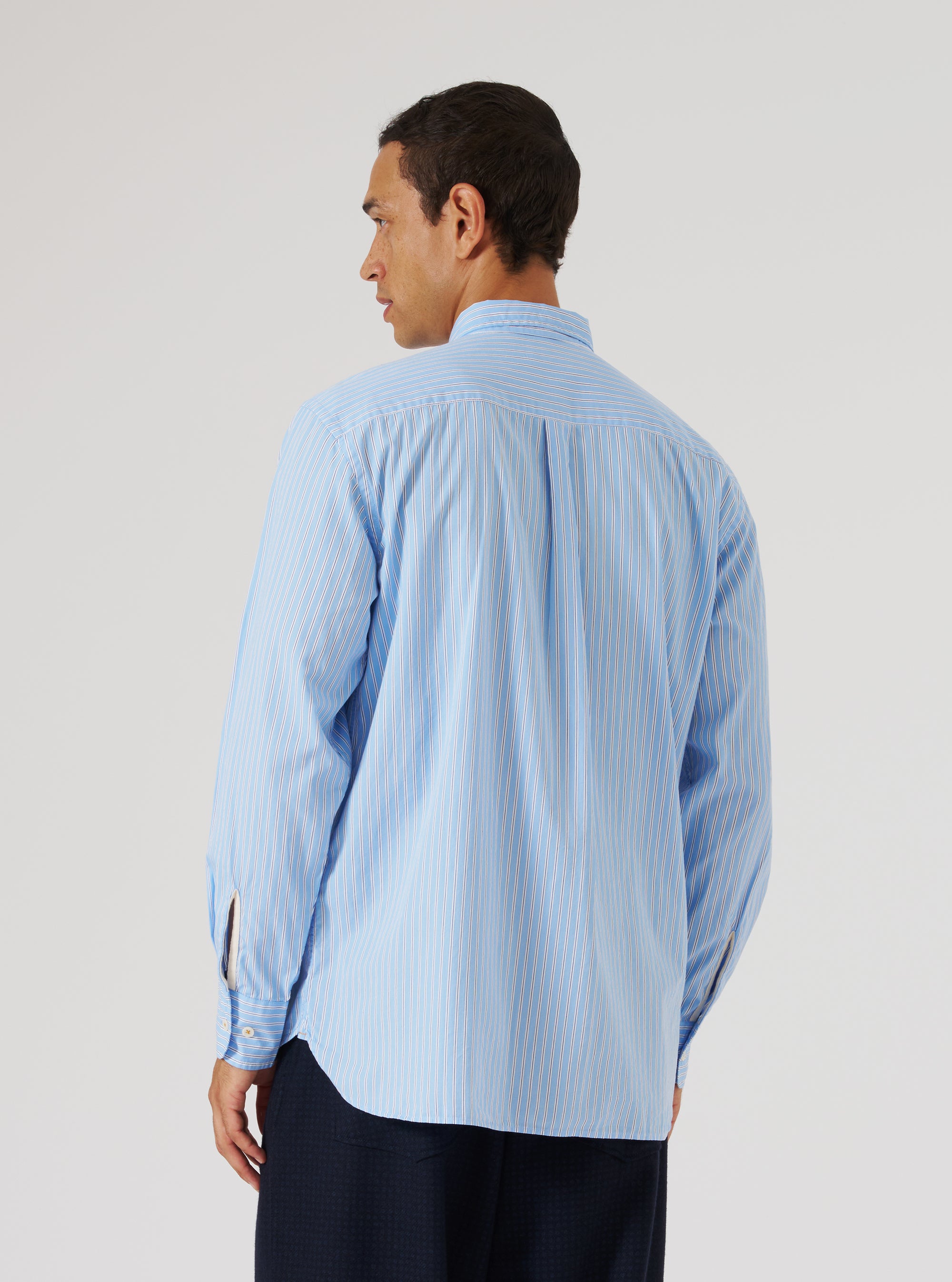 Blue Vila Stripe Wide Lazy Day Shirt
