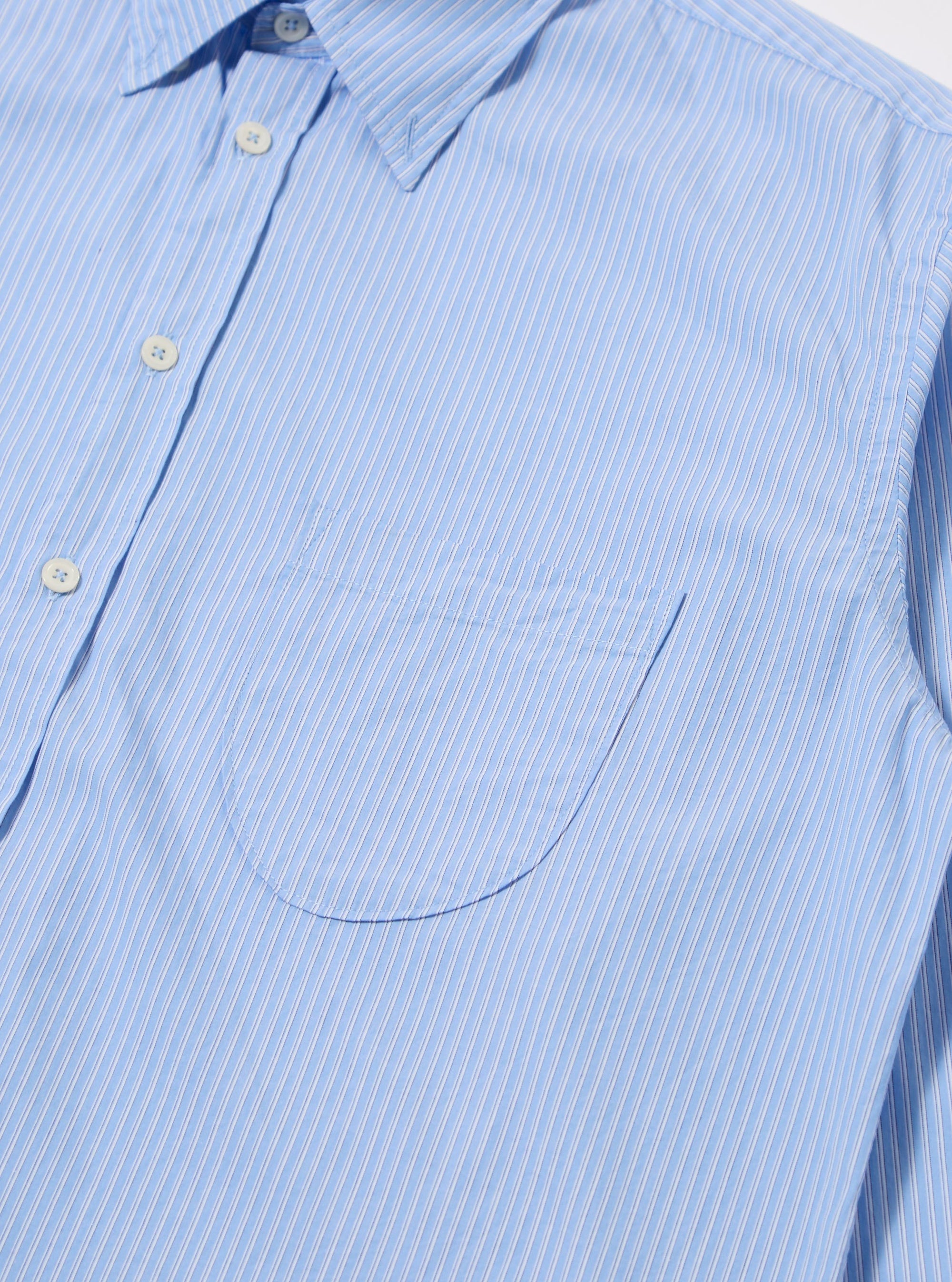 Blue Vila Stripe Narrow Lazy Day Shirt