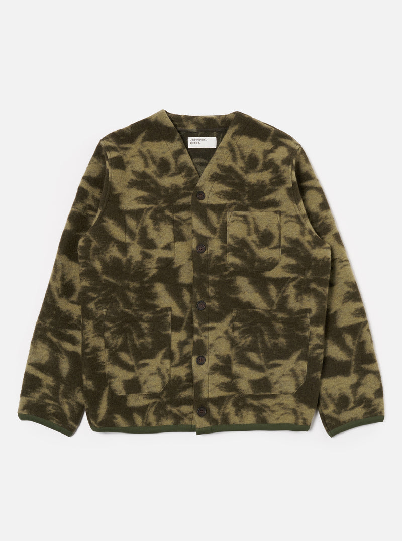 Green/Pale Green Studio Fleece Cardigan