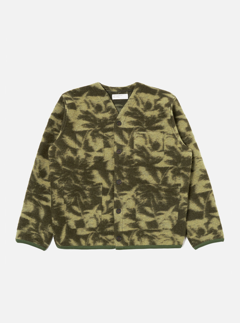 Green/Pale Green Studio Fleece Cardigan