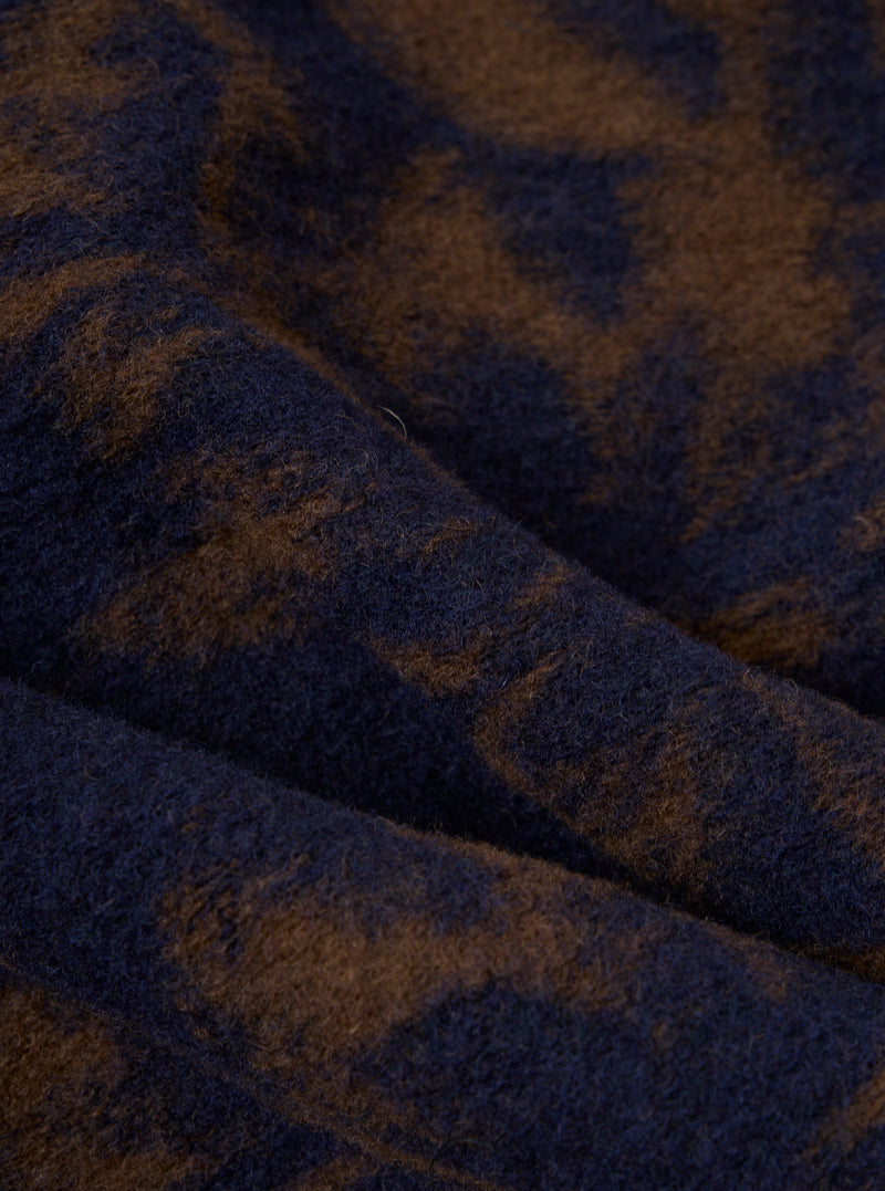 Navy/Brown Studio Fleece Cardigan