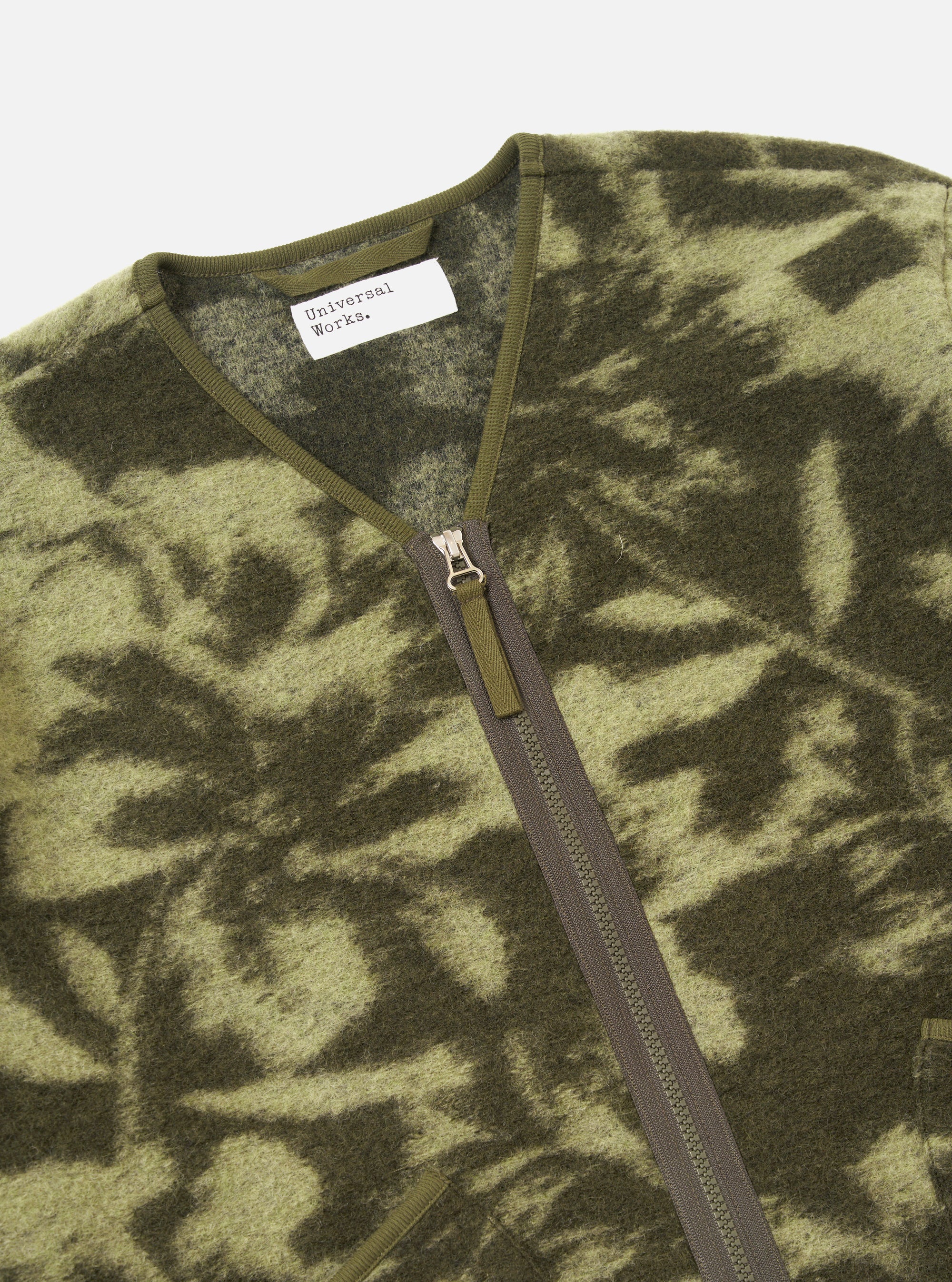 Green/Pale Green Studio Fleece Zip Liner Jacket