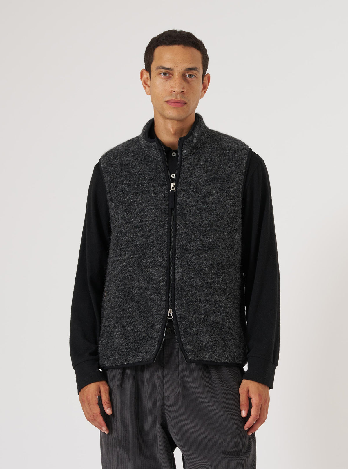 Black Six Wool Fleece Climbing Gilet