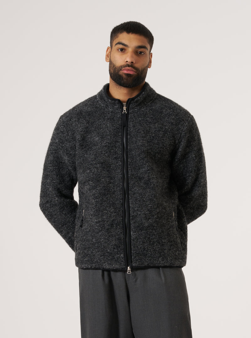 Black Six Wool Fleece Climbing Jacket