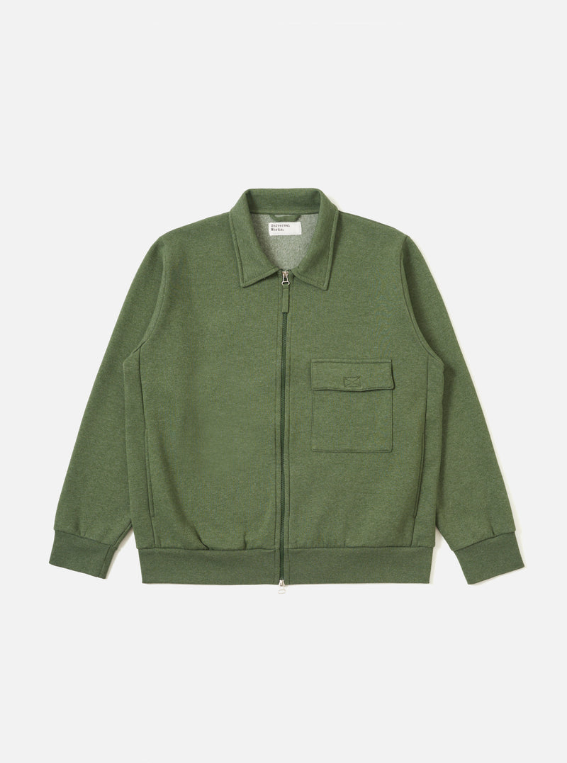Green Recycled Cotton Blend Jersey Tyler Jacket