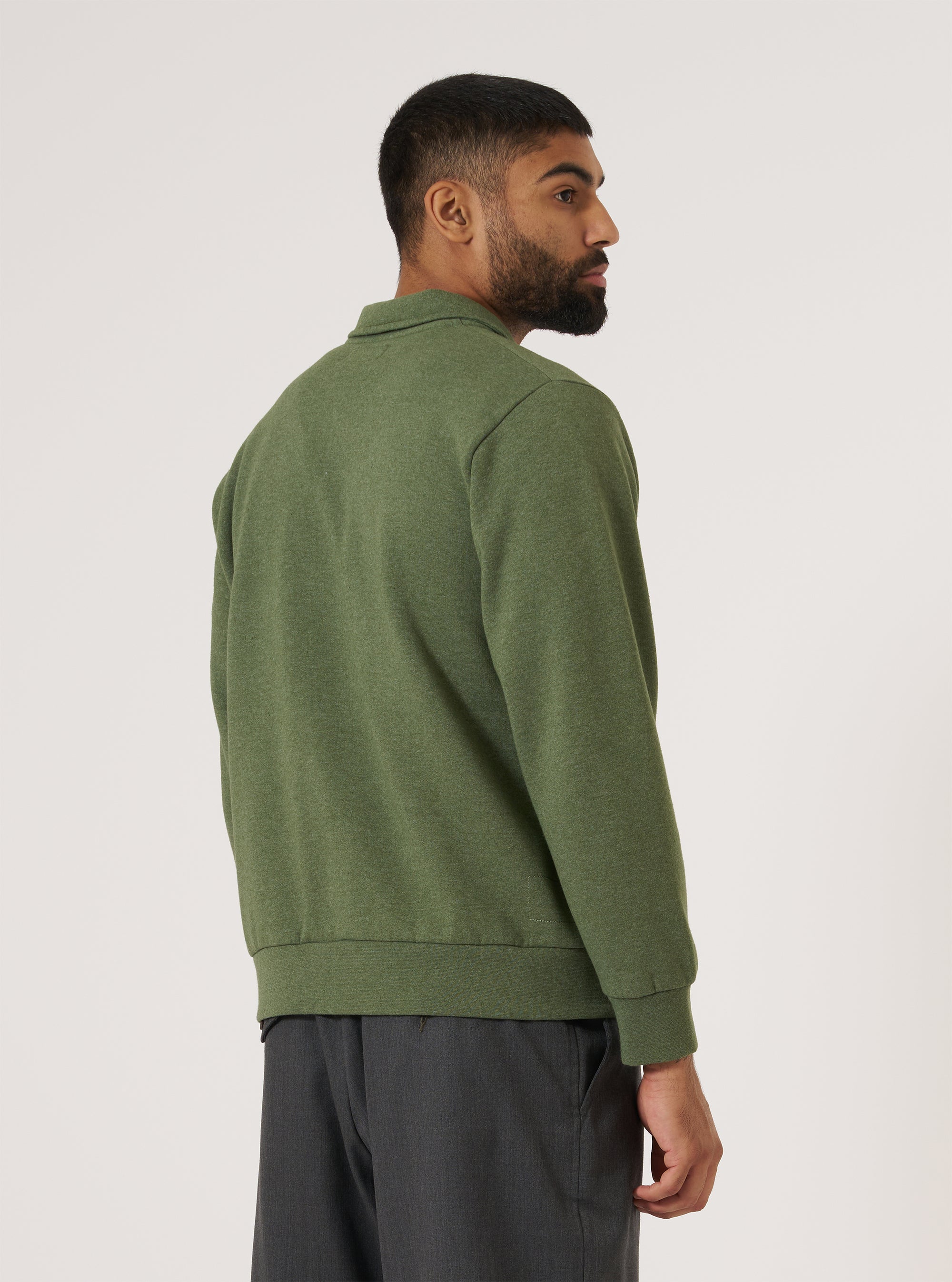 Green Recycled Cotton Blend Jersey Tyler Jacket