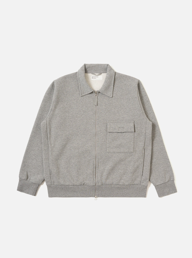 Grey Marl Recycled Cotton Blend Jersey Tyler Jacket