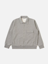 Grey Marl Recycled Cotton Blend Jersey Tyler Jacket