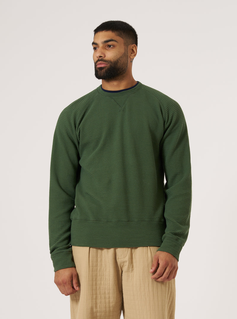 Green Fantasy Interlock Mr K Crew Sweatshirt