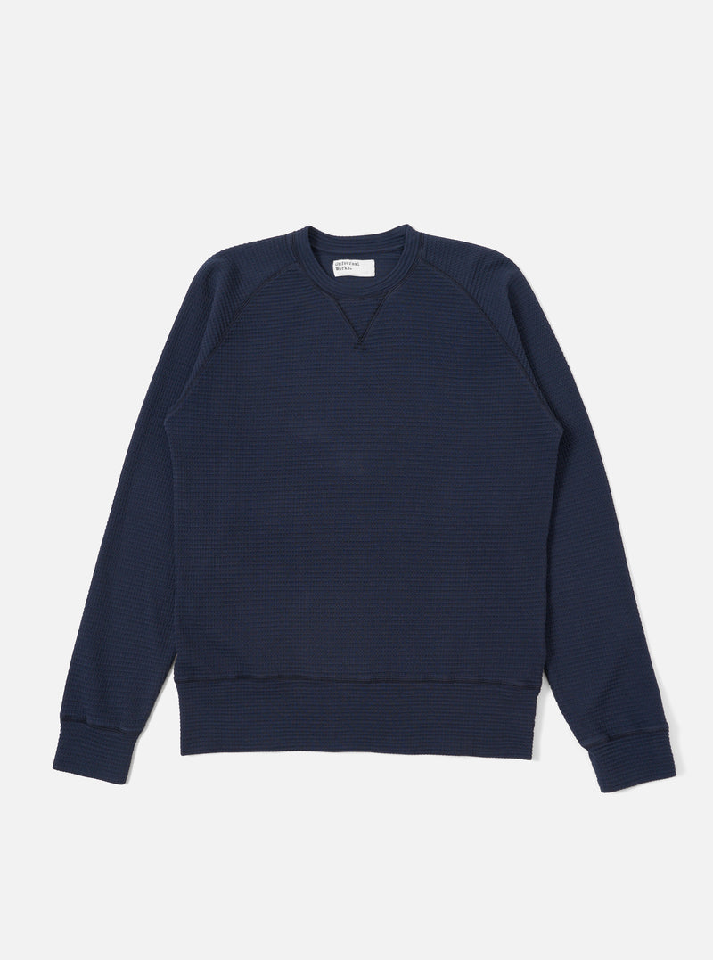 Navy Fantasy Interlock Mr K Crew Sweatshirt