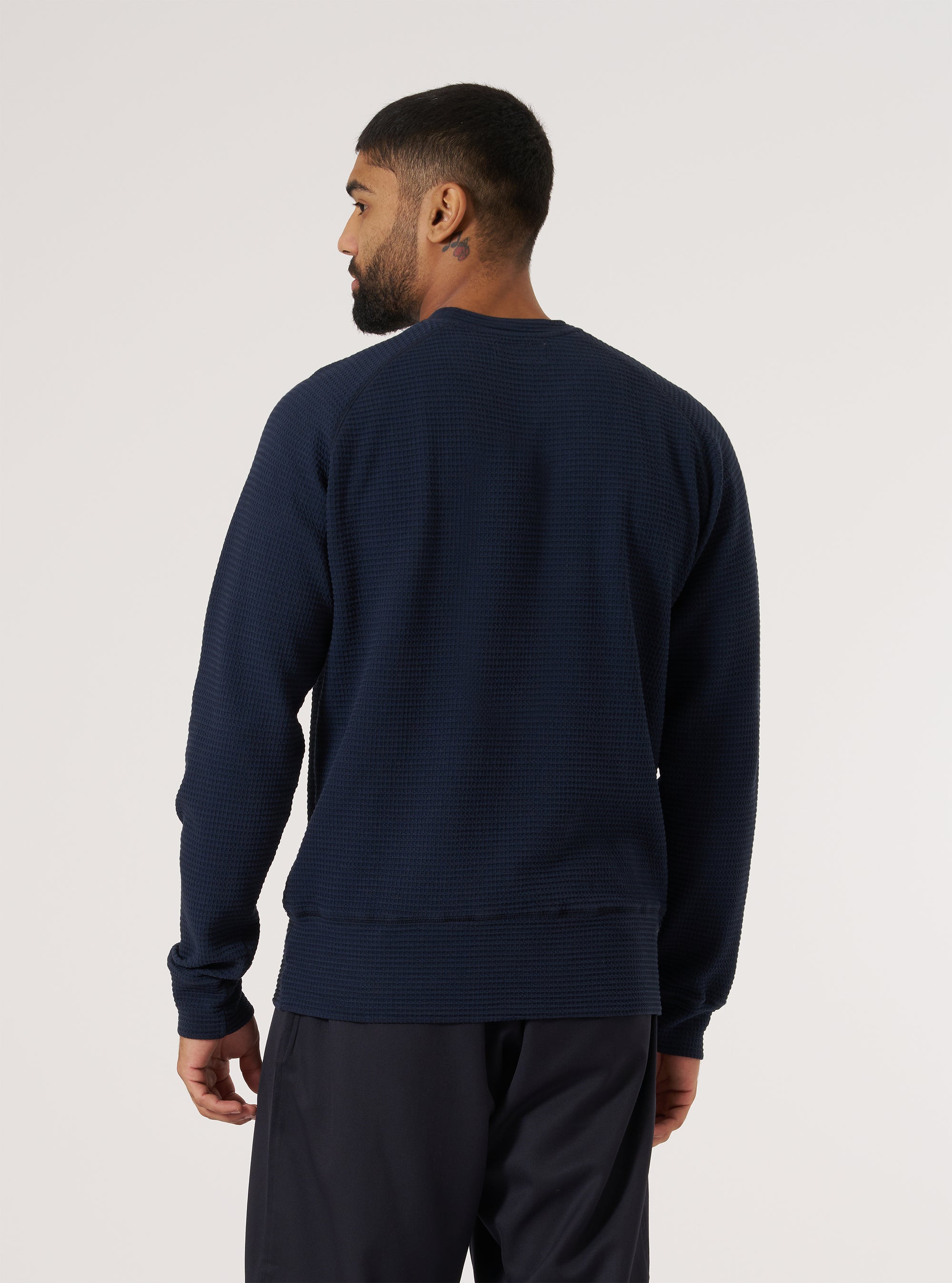 Navy Fantasy Interlock Mr K Crew Sweatshirt