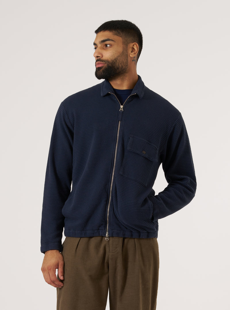Navy Fantasy Interlock K Track Top