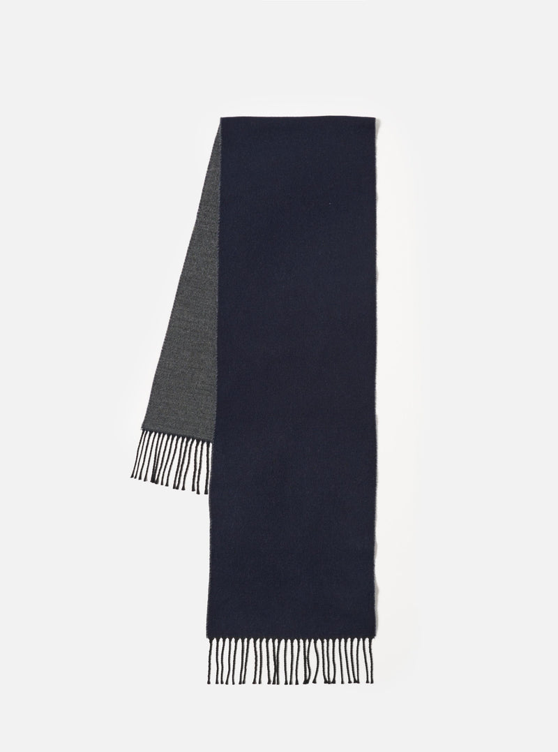 Navy/Mid Grey Double Sided Scarf