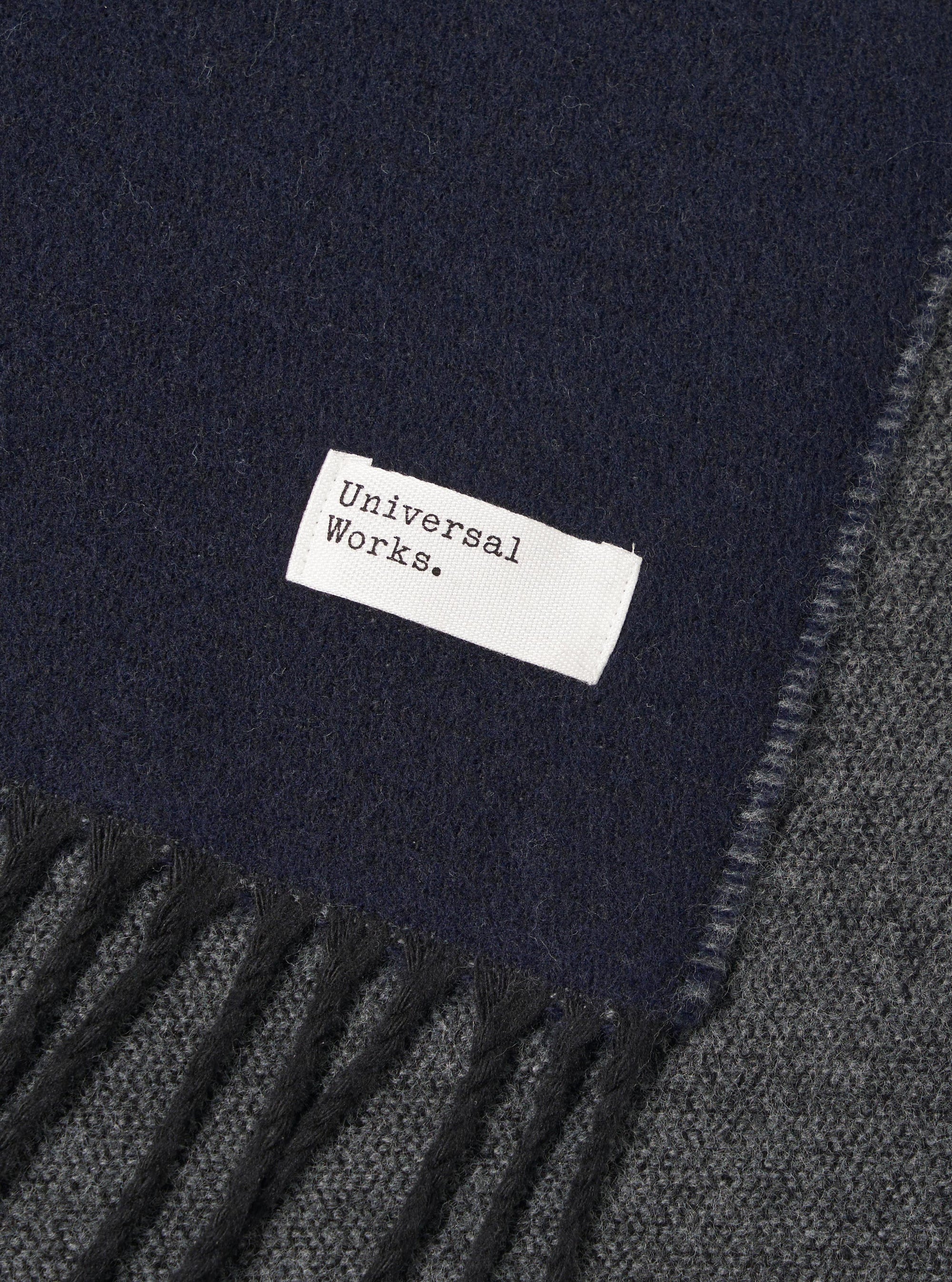 Navy/Mid Grey Double Sided Scarf