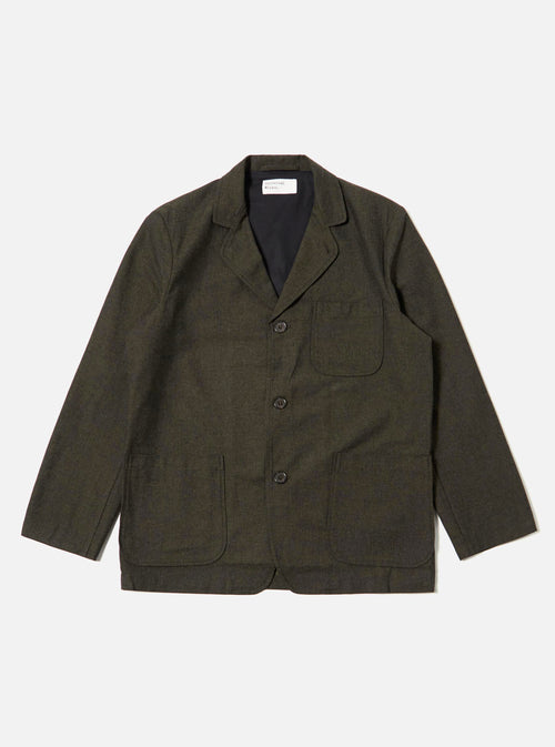 Olive Lucca Suiting Three Button Jacket