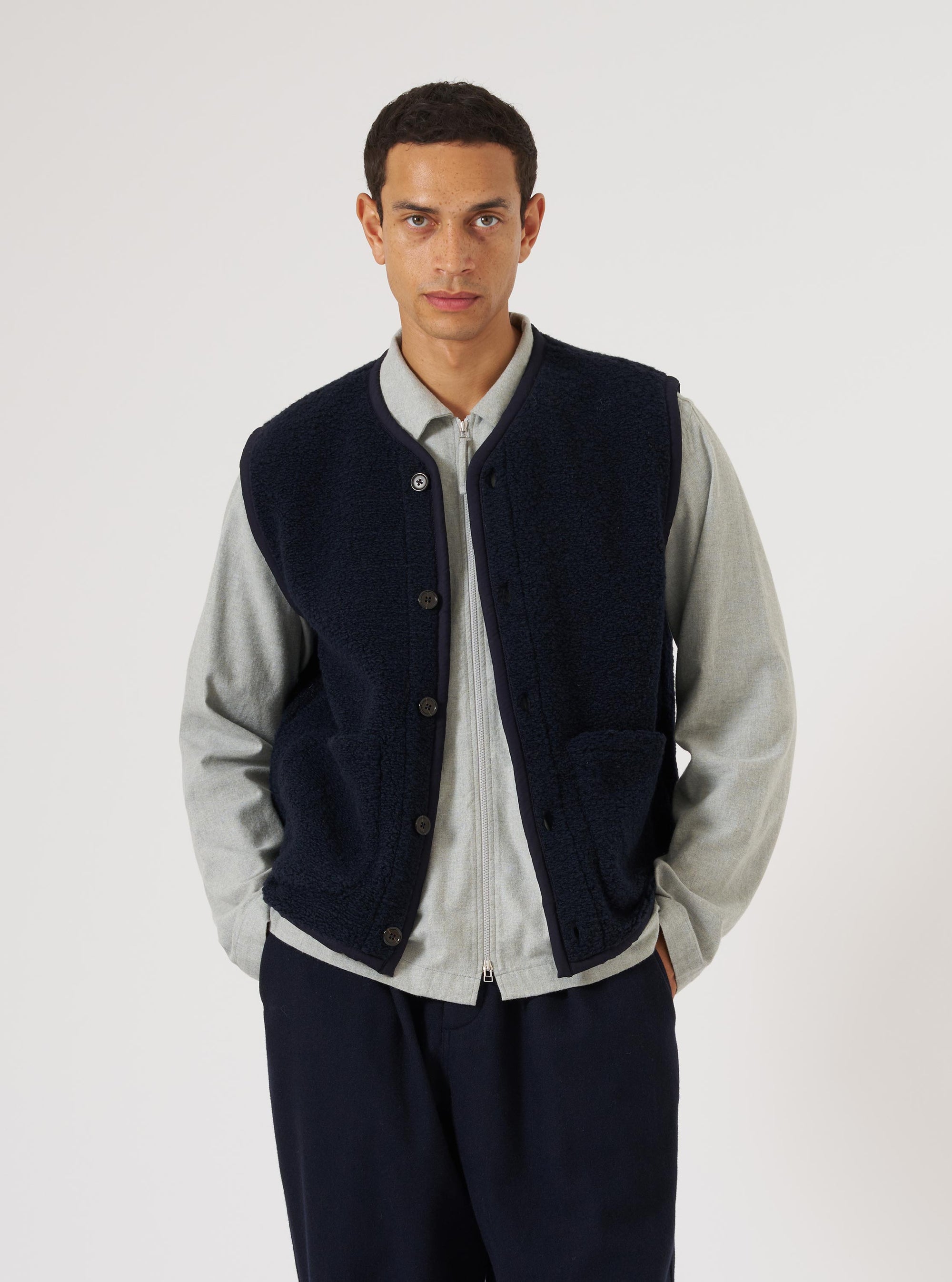 Navy Alvar Fleece Lancaster Gilet