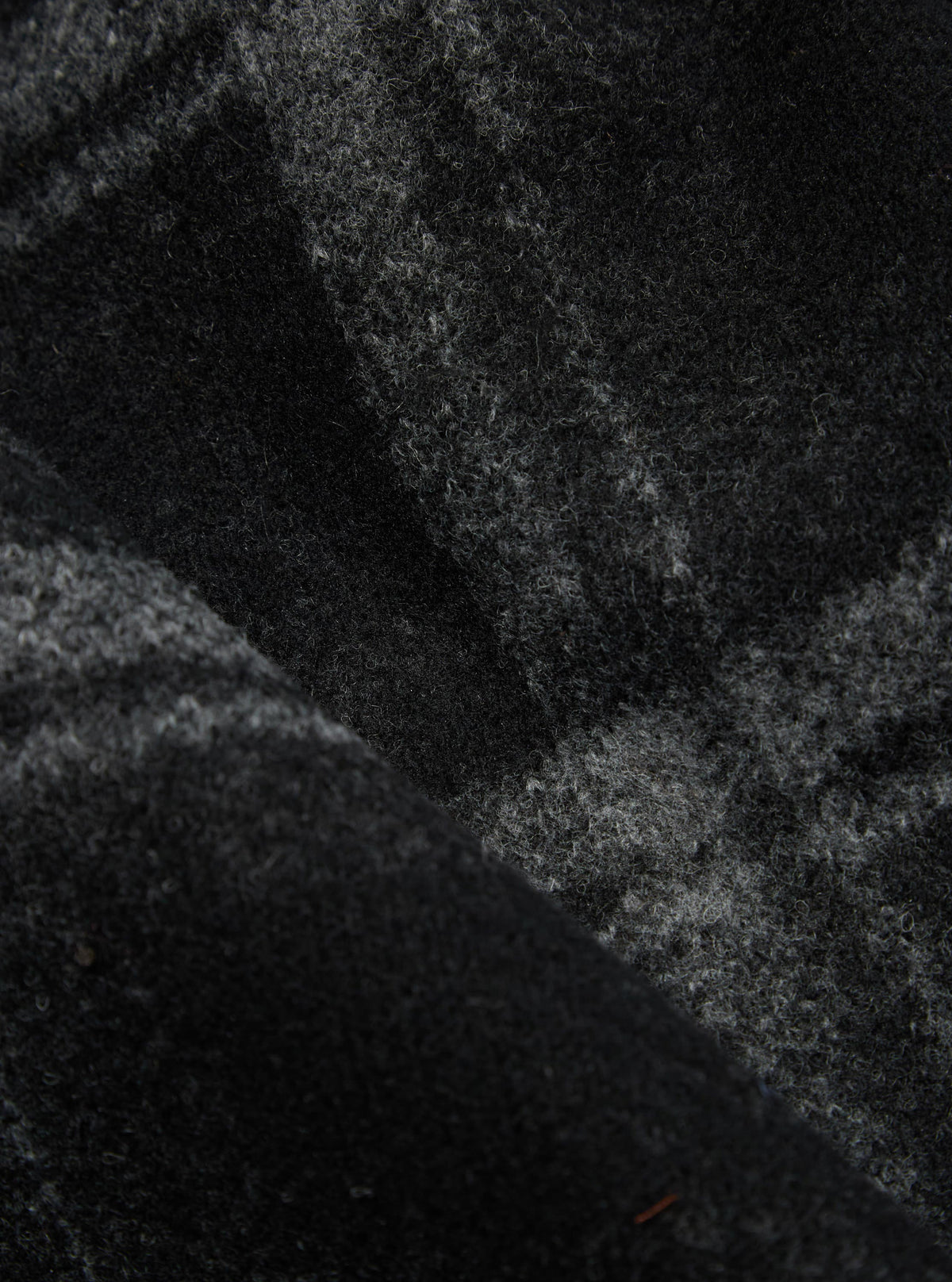 Grey Moh Check Fleece Button Front Bomber