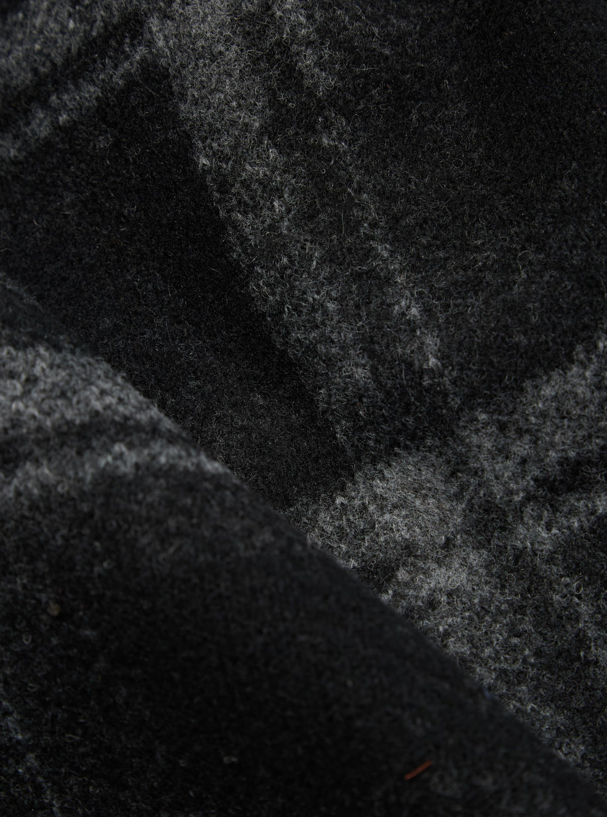 Grey Moh Check Fleece Button Front Bomber