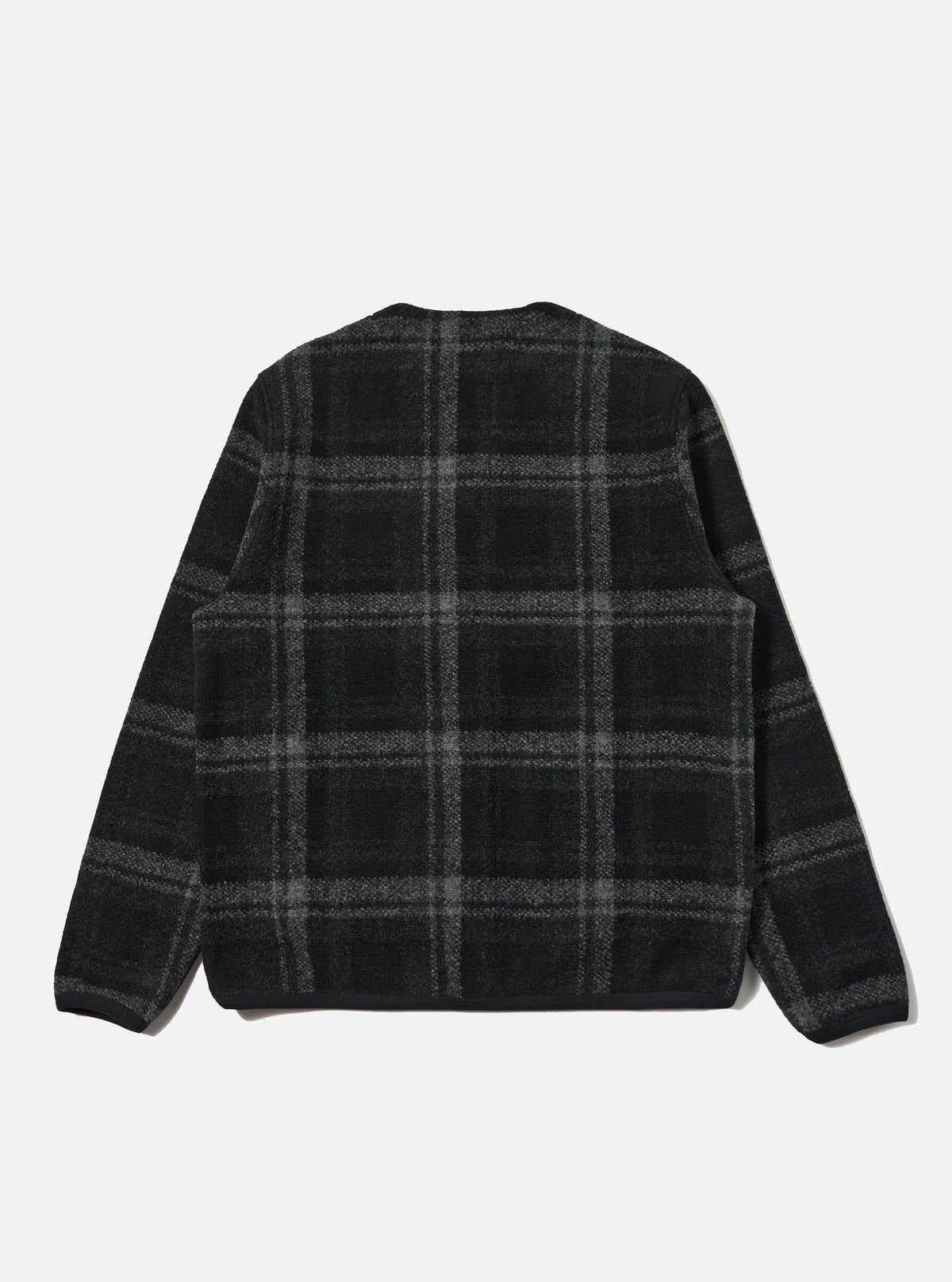Grey Moh Check Fleece Cardigan