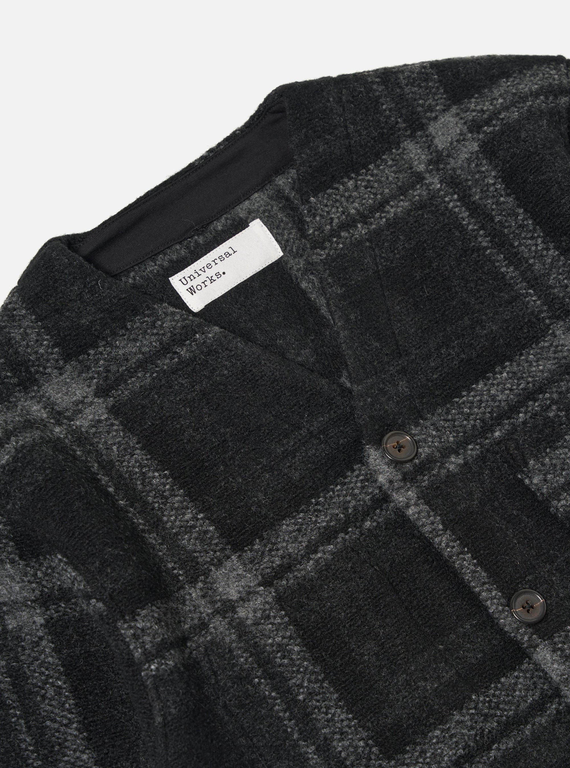 Grey Moh Check Fleece Cardigan