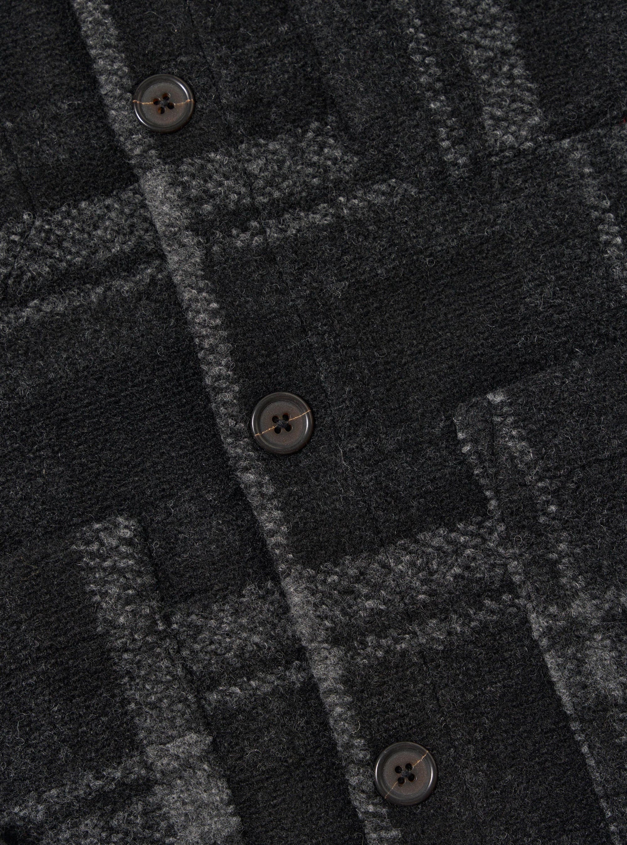 Grey Moh Check Fleece Cardigan