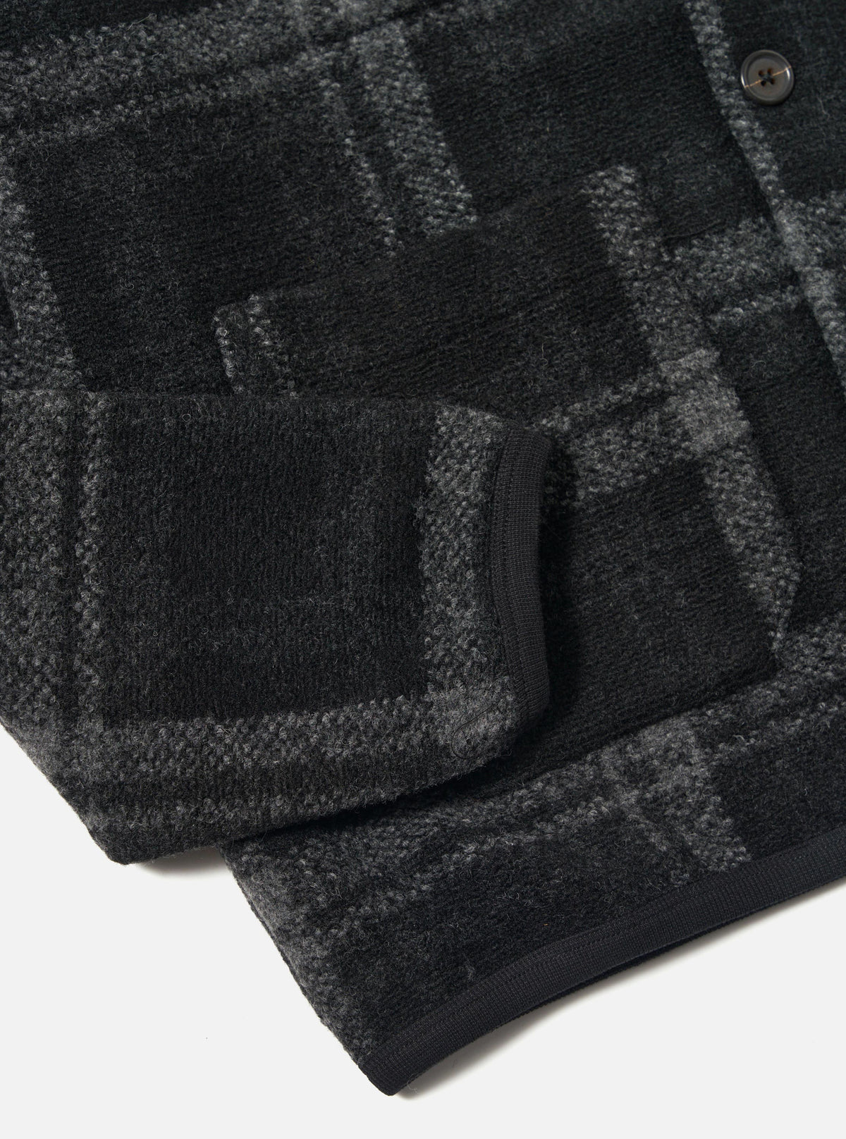 Grey Moh Check Fleece Cardigan