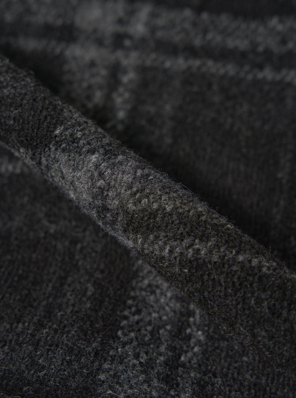 Grey Moh Check Fleece Cardigan
