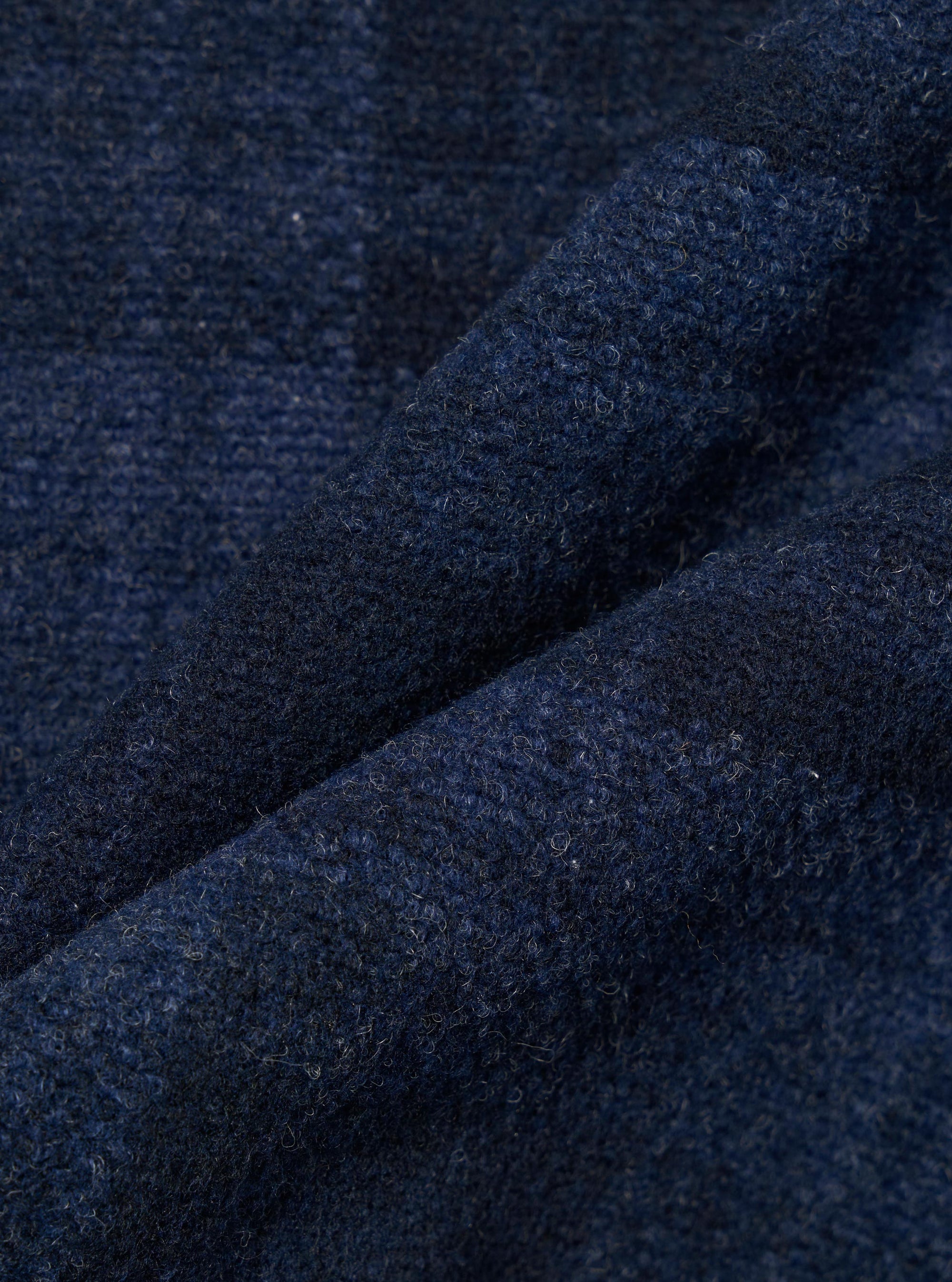 Navy Moh Check Fleece Cardigan