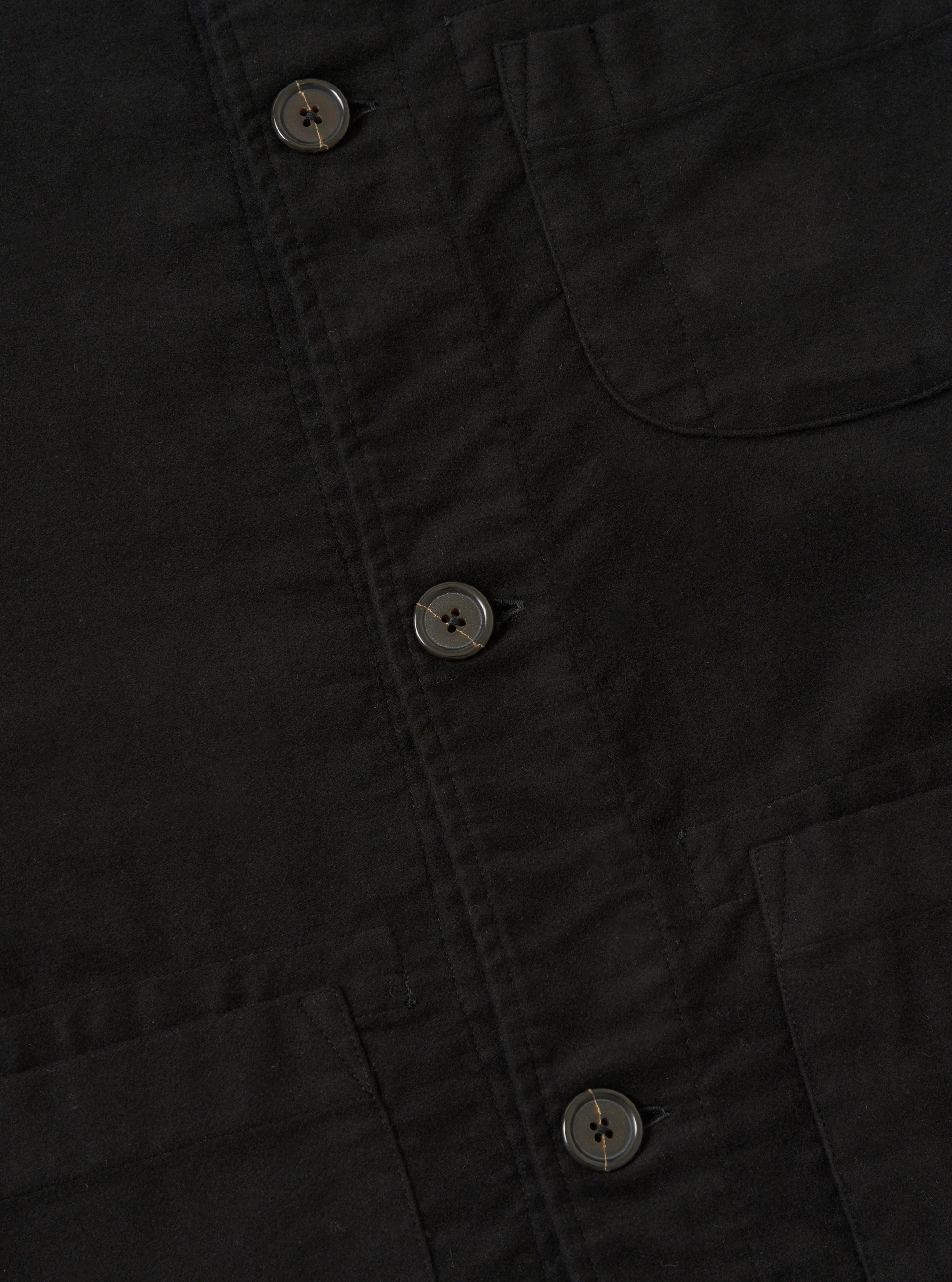 Black Comfort Moleskin Field Jacket
